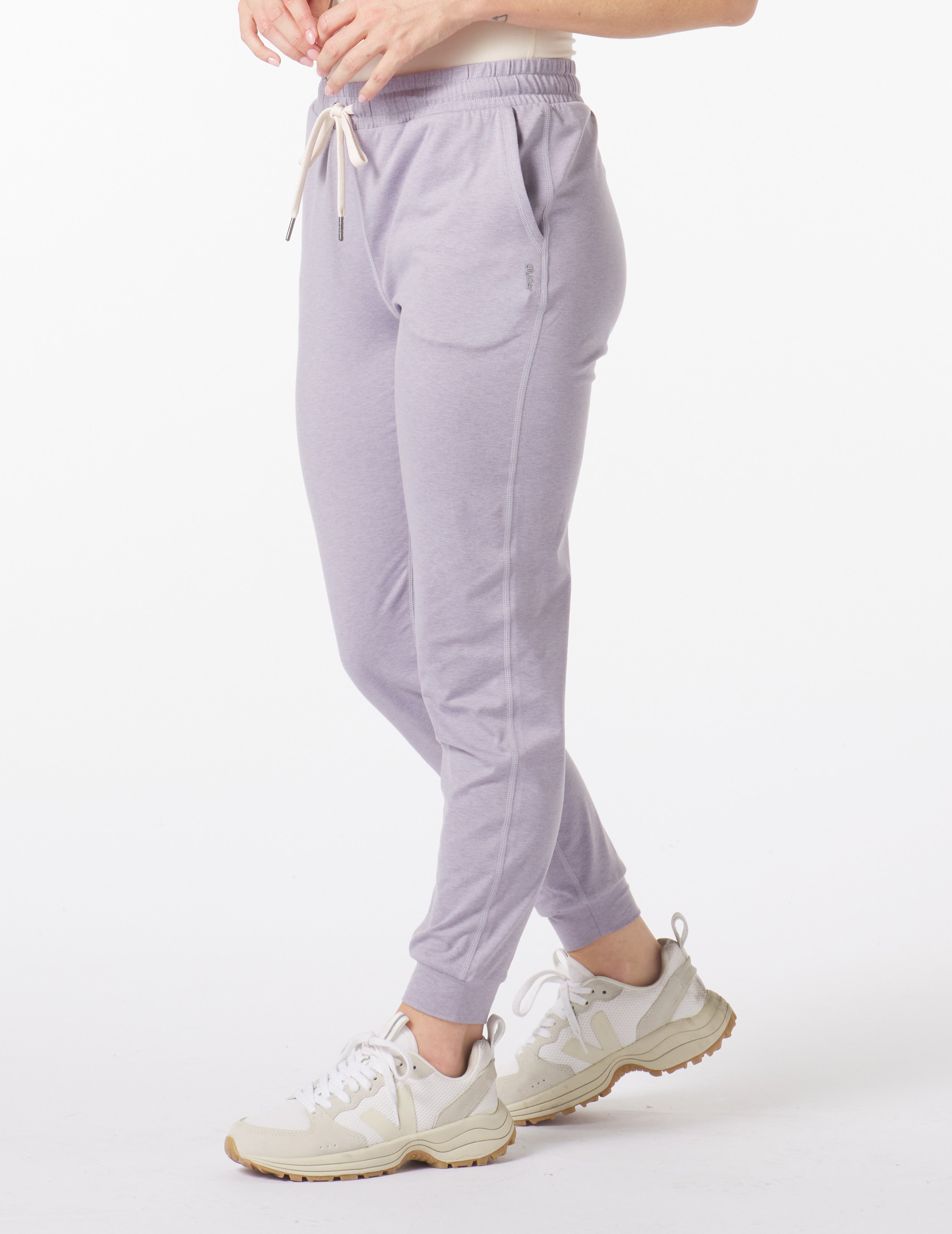 Serene Jogger: Dusty Lavender Marble