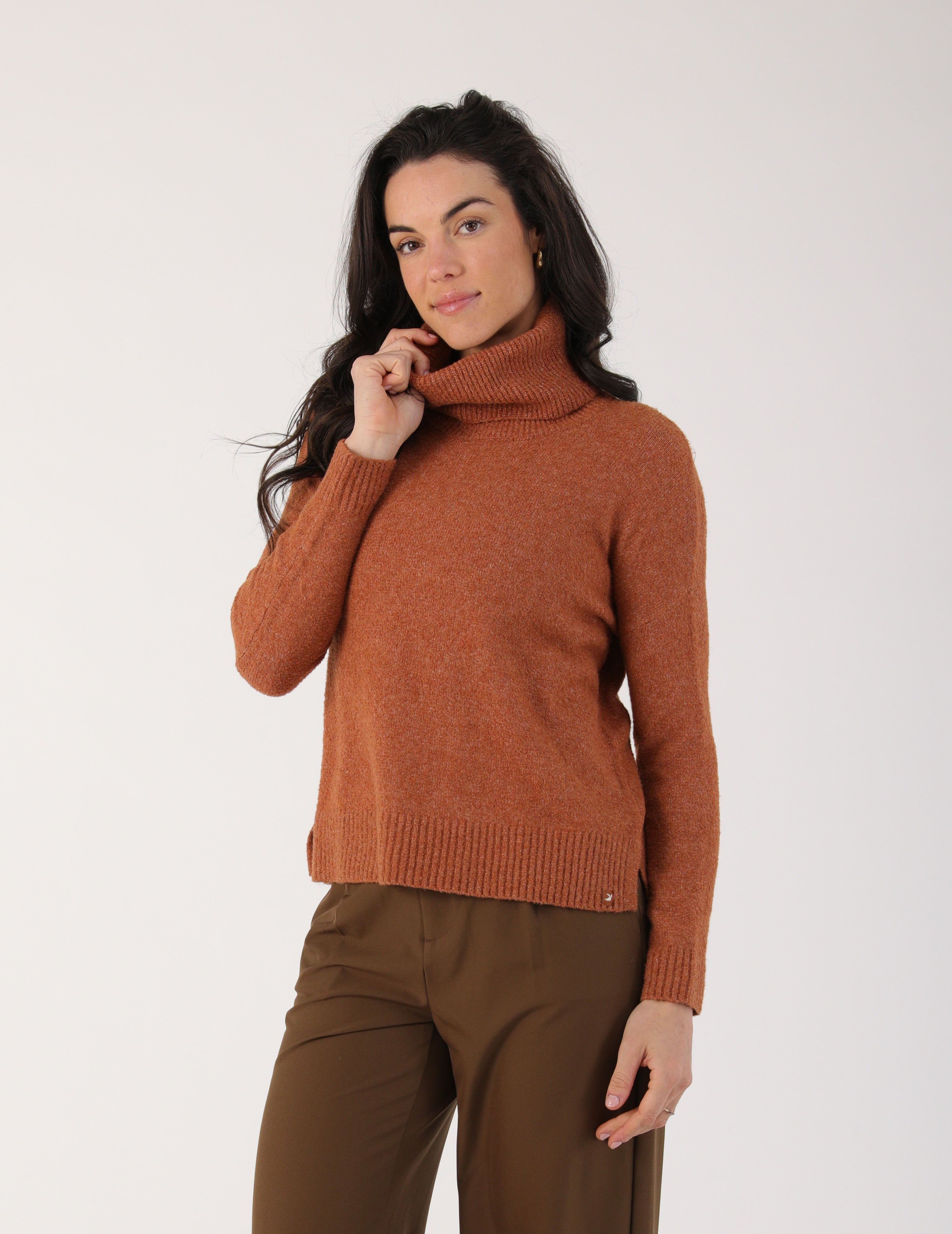 Shelly Turtleneck: Cinnamon