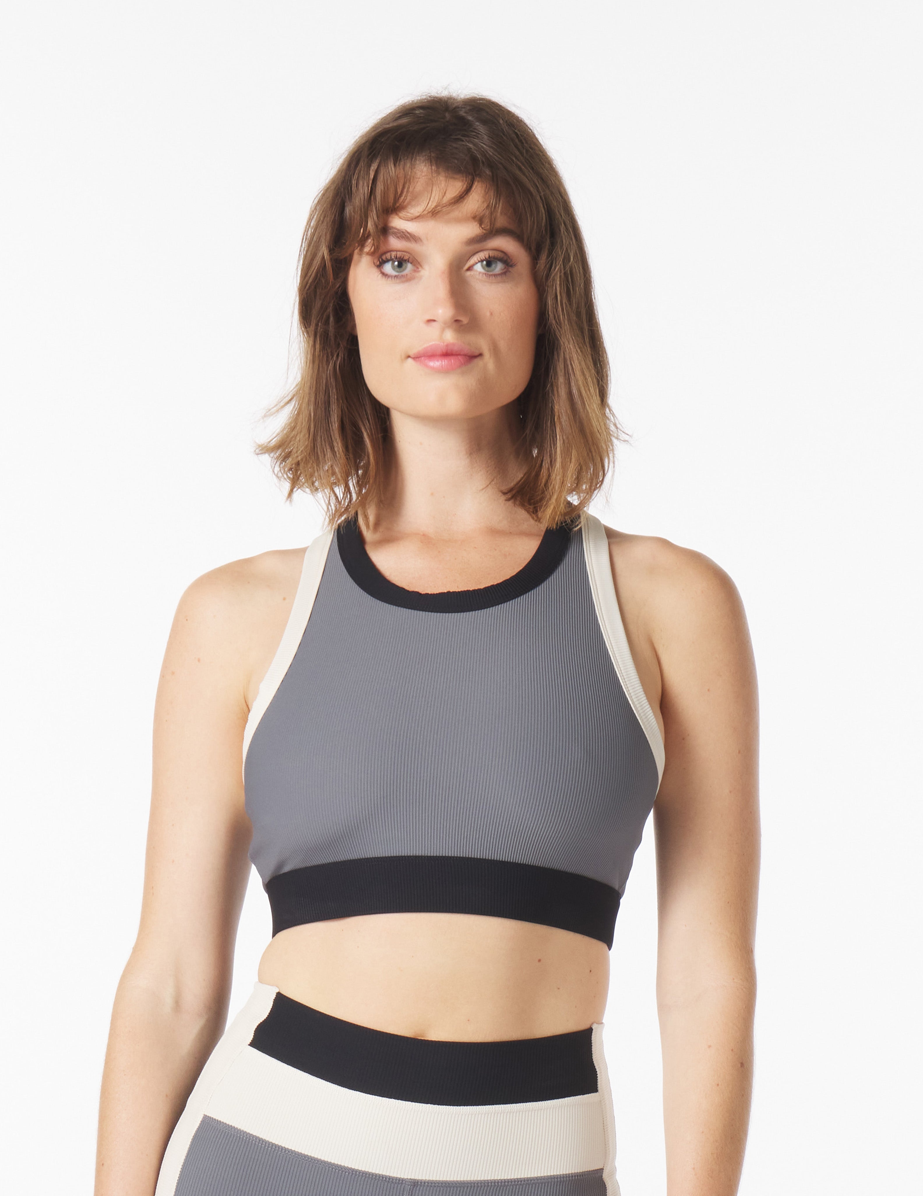 Socialite Bra: Carbon/Oatmilk/Black