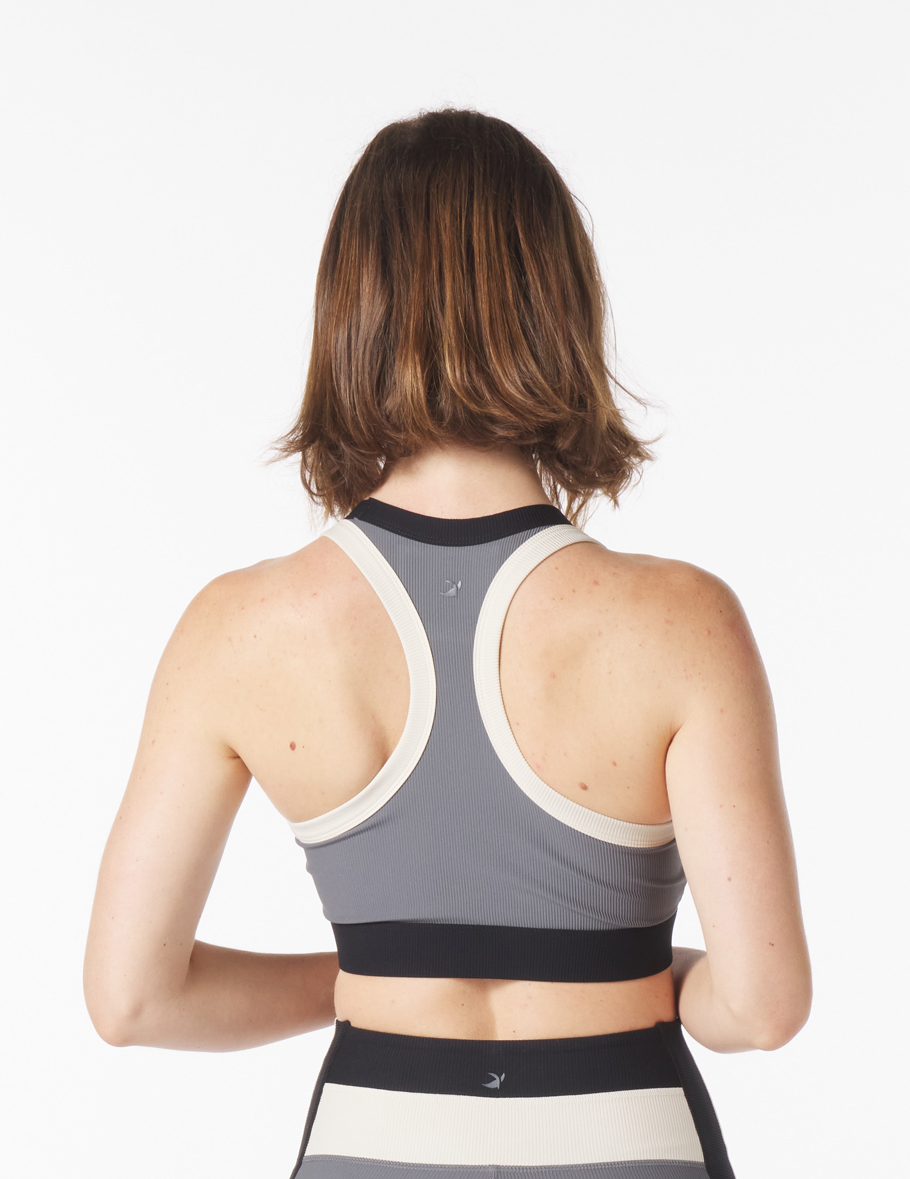 Socialite Bra: Carbon/Oatmilk/Black