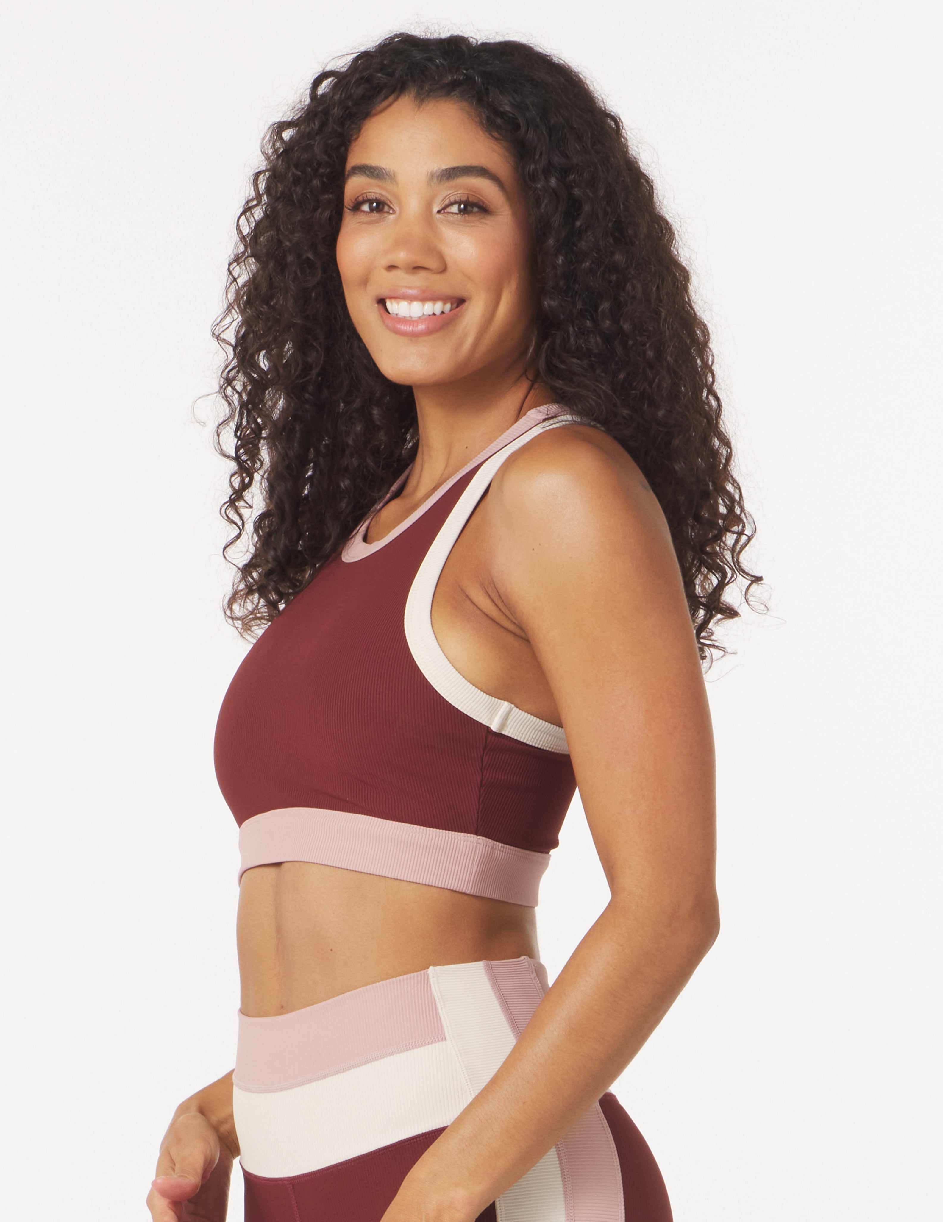 Socialite Bra: Chestnut/Oatmilk/Adobe Rose