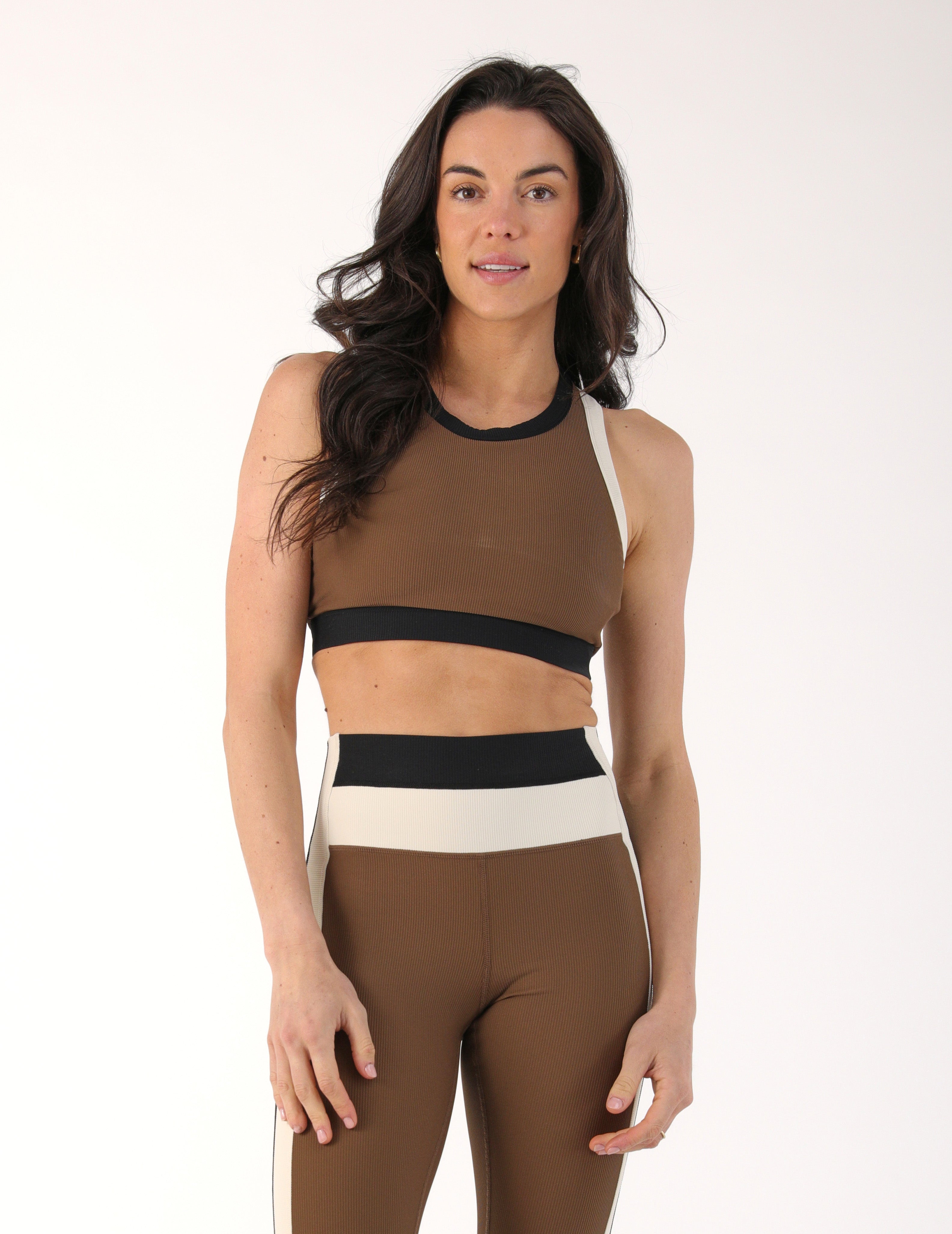 Socialite Bra: Chocolate/Oatmilk/Black