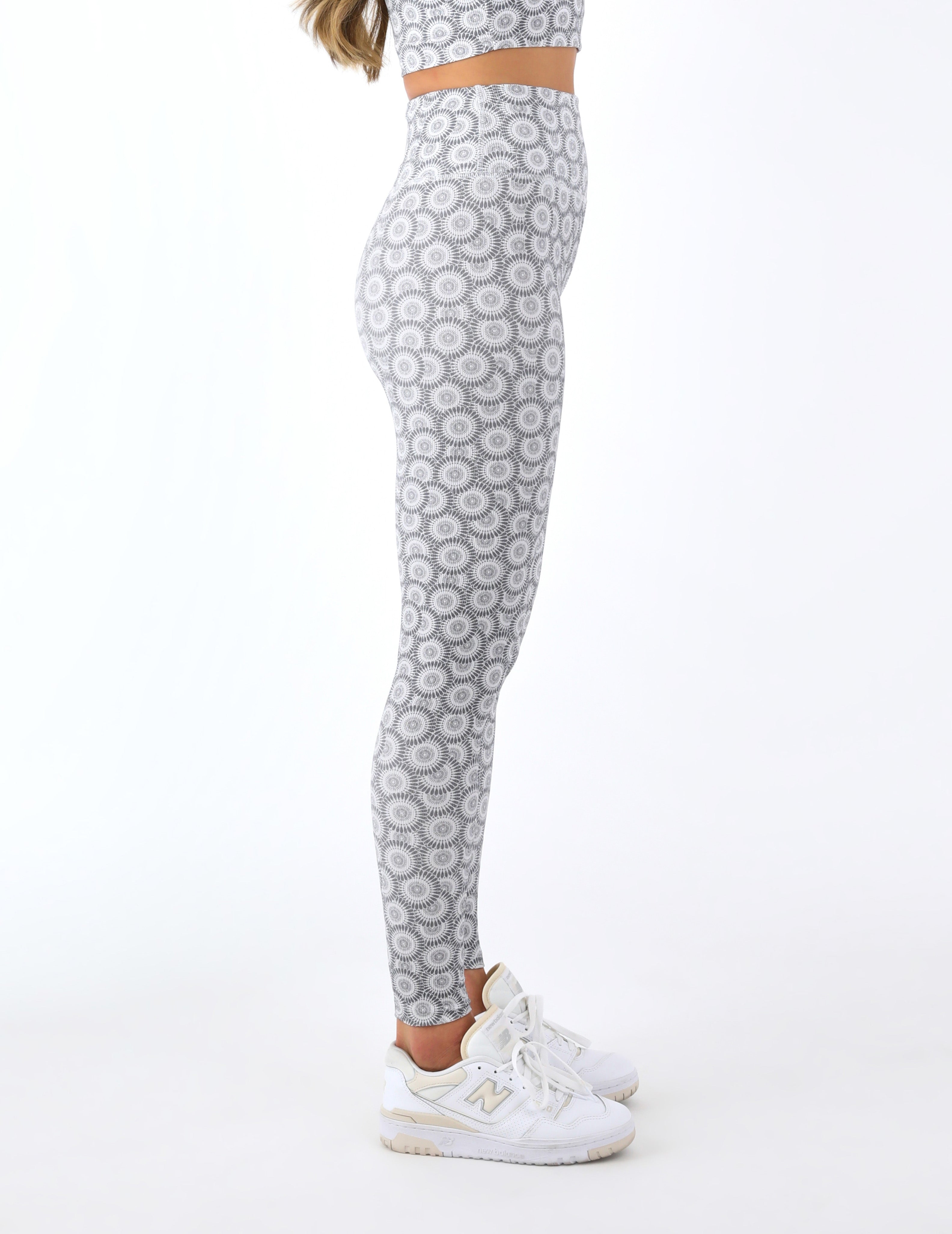 Sultry Legging: Ash Grey/Carbon Florabom