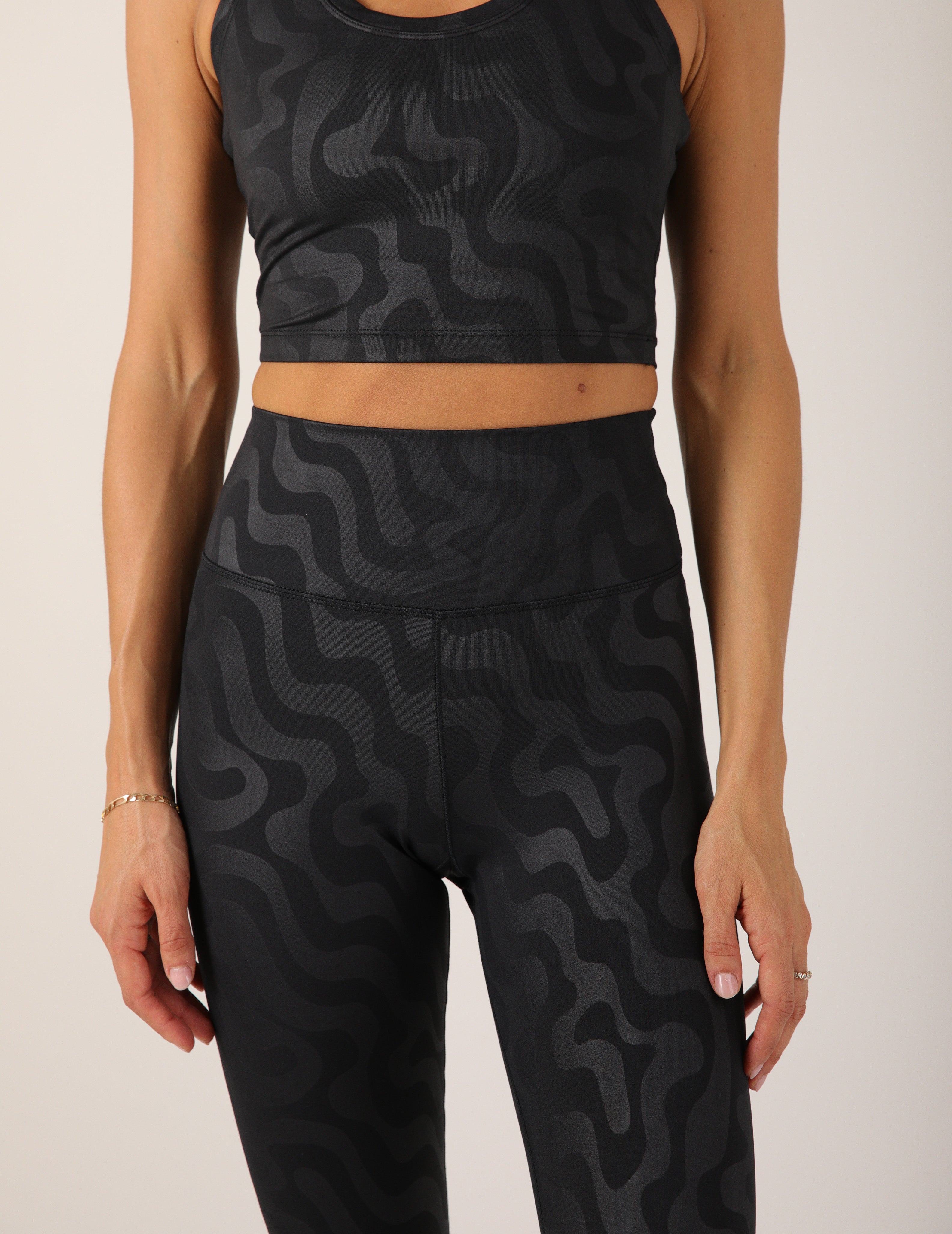 Sultry Legging: Black Cosmic Ripple
