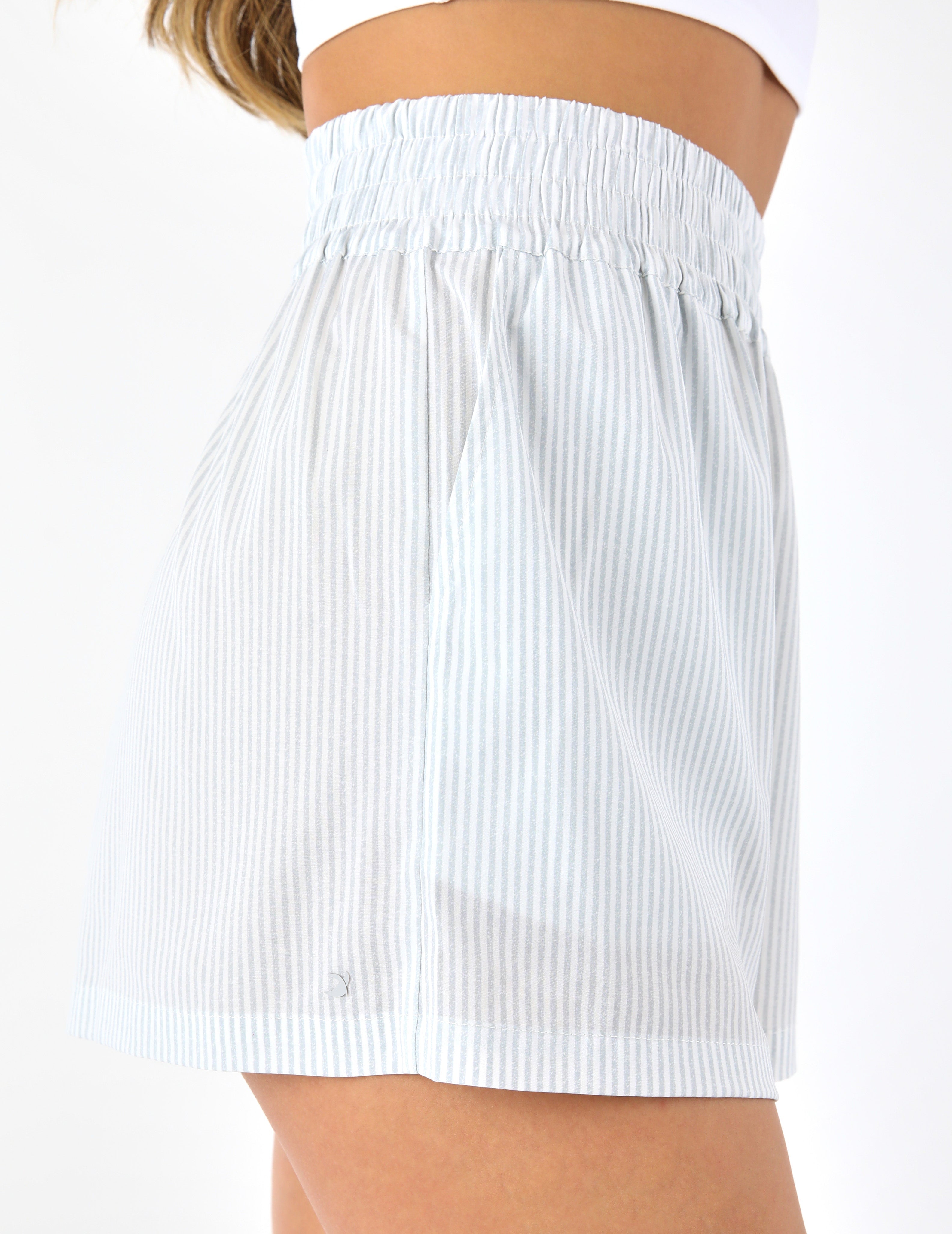 Sydney Short: Ash Grey/White Stripe