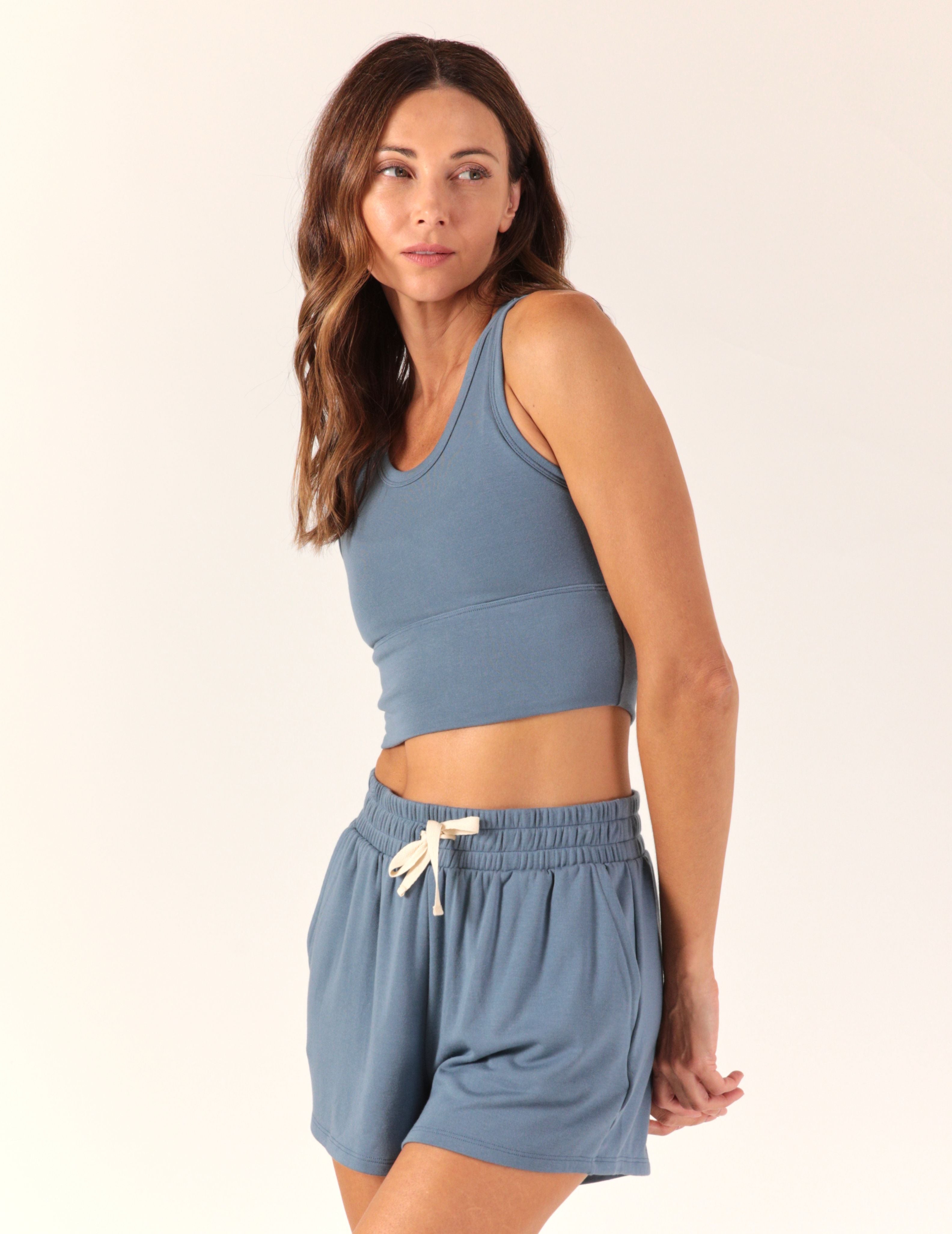 Take It Easy Bra: Washed Blue