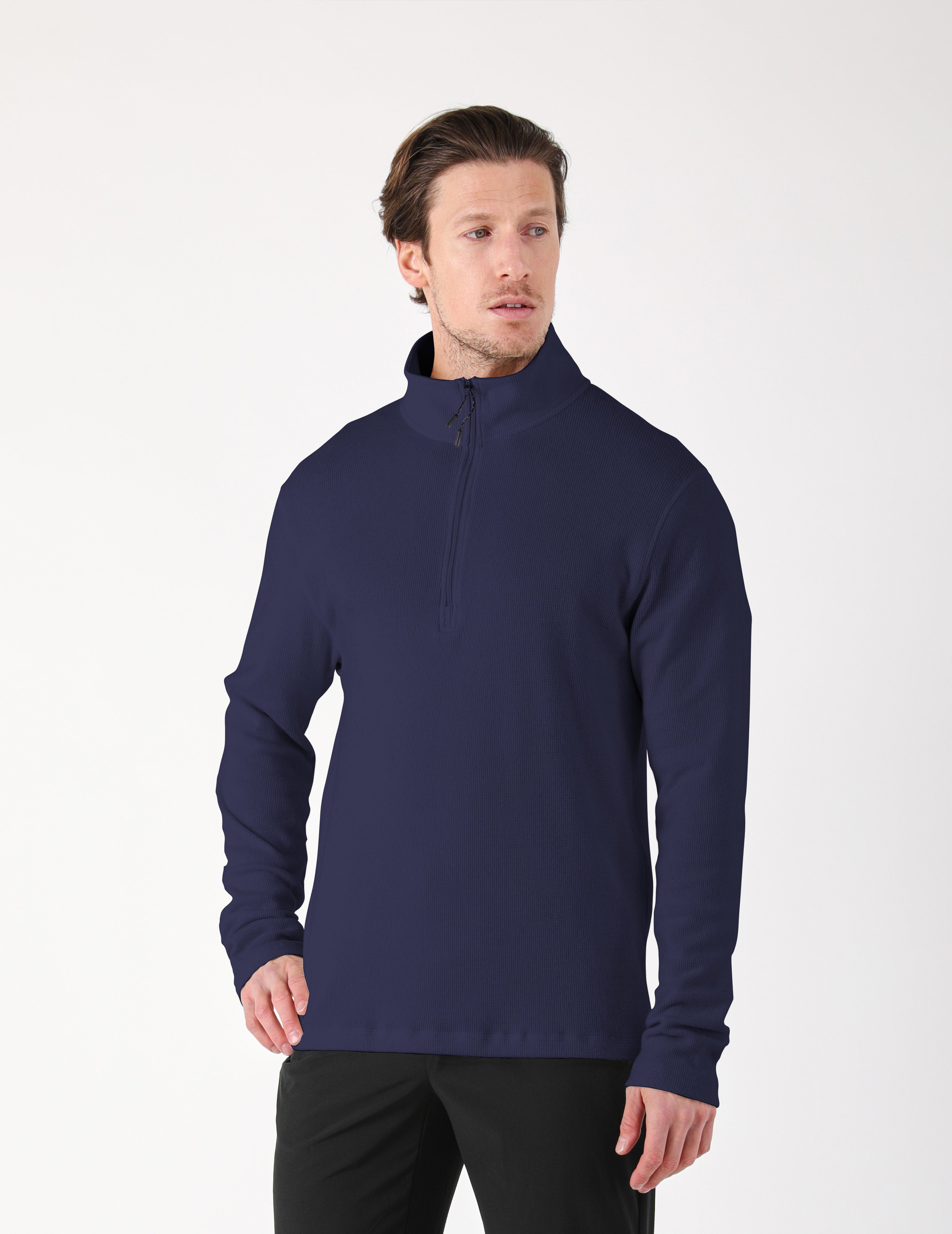 Thermal 1/4 Zip: Navy