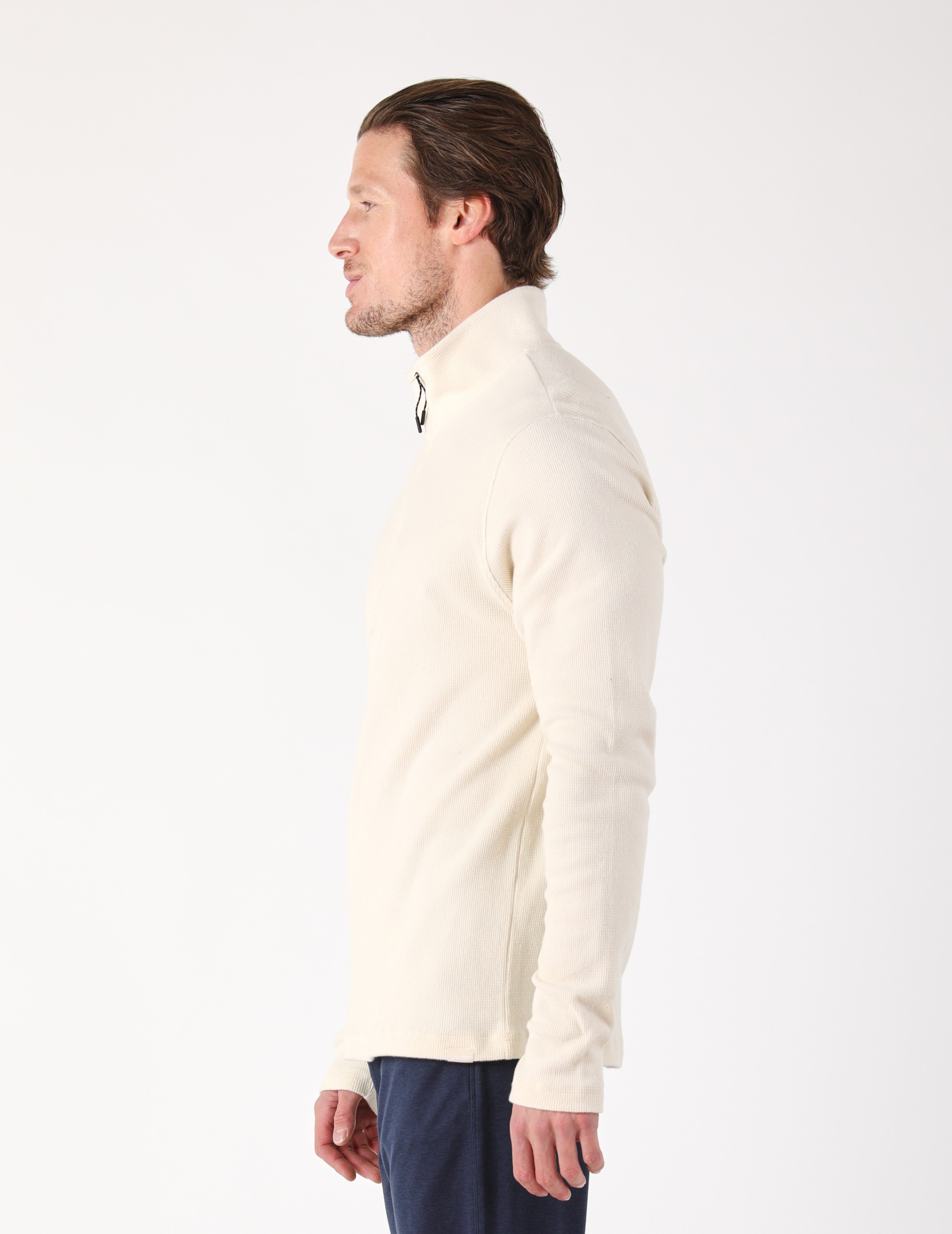 Thermal 1/4 Zip: Oatmilk