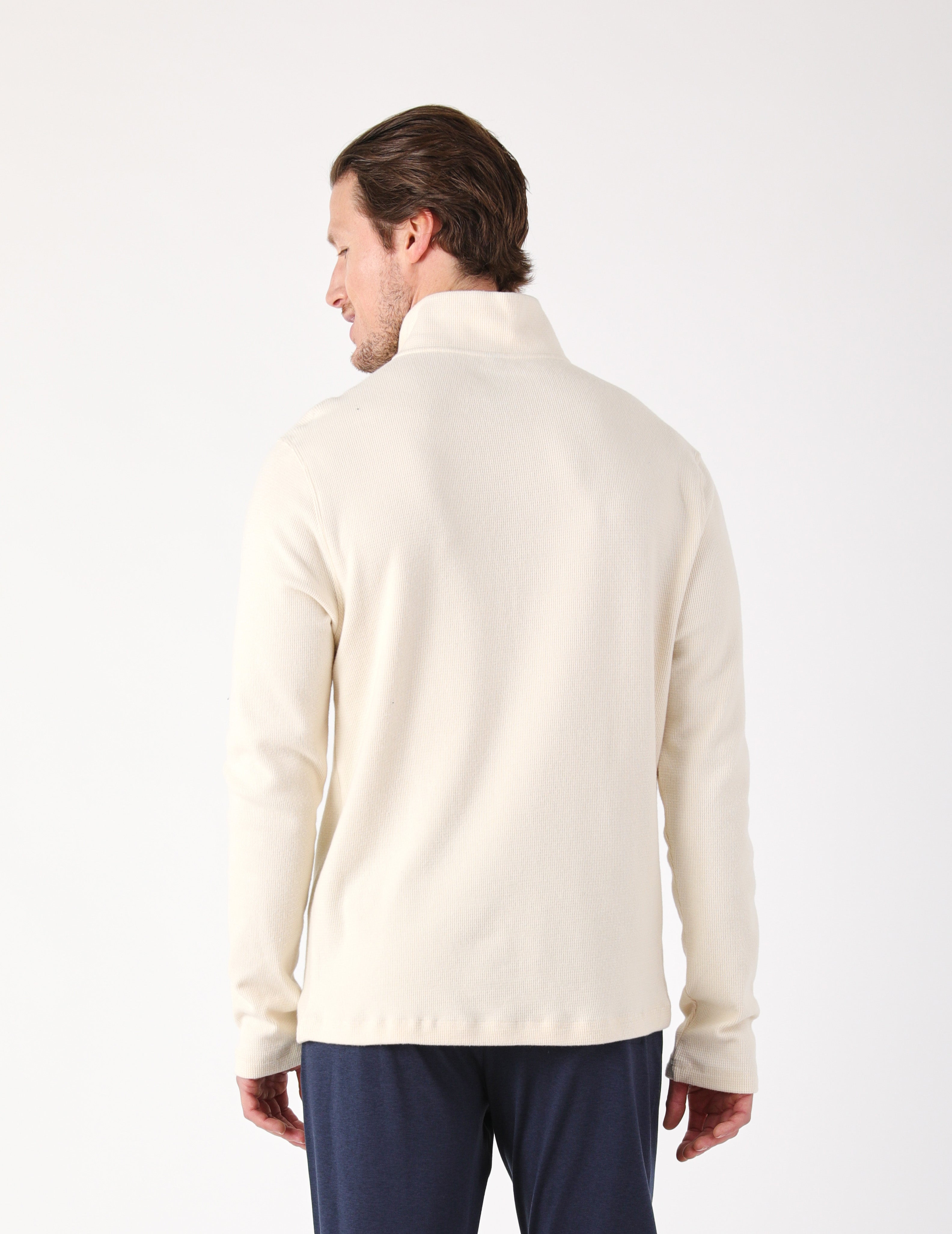 Thermal 1/4 Zip: Oatmilk