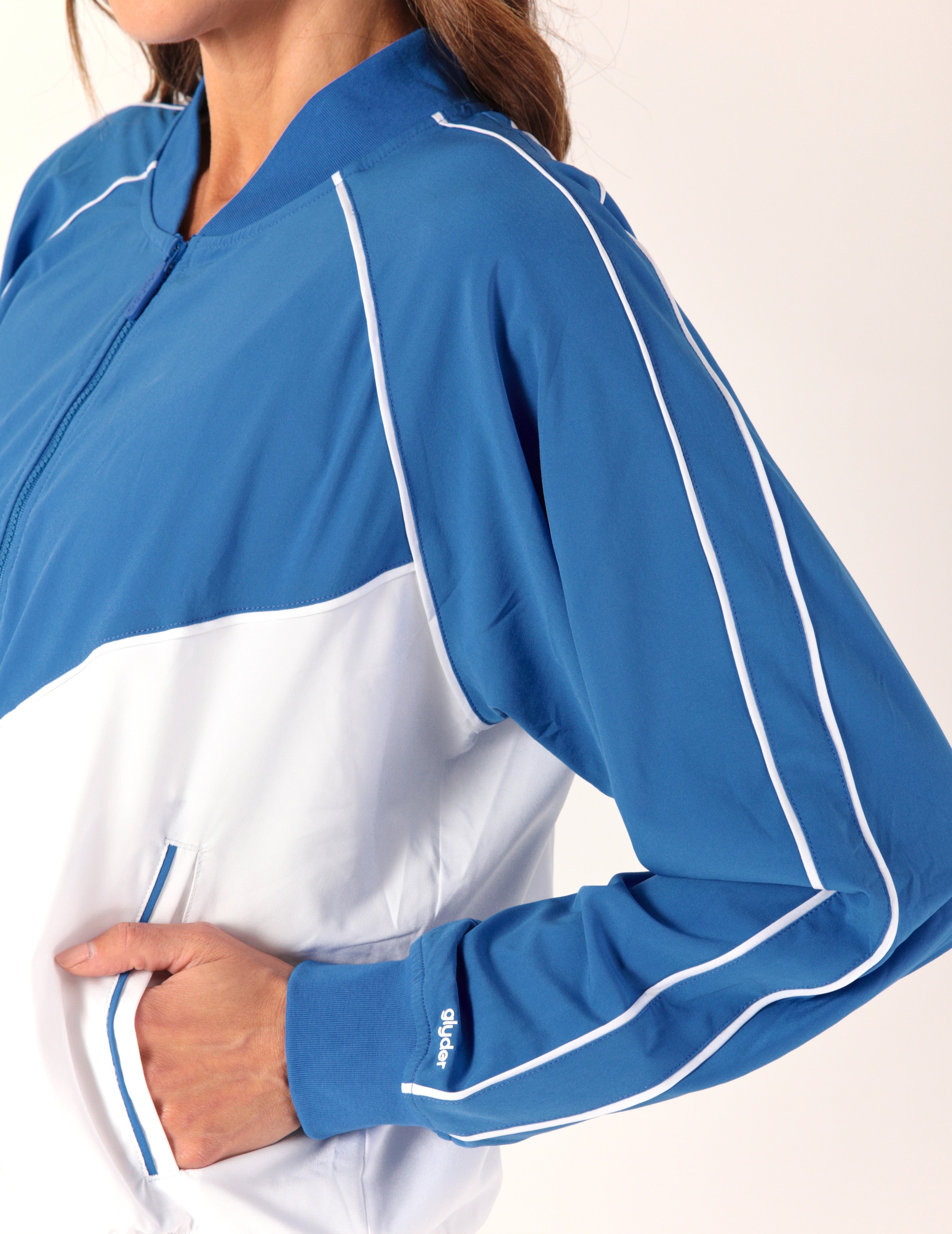 Track Mode Jacket: Sapphire Coast Colorblock