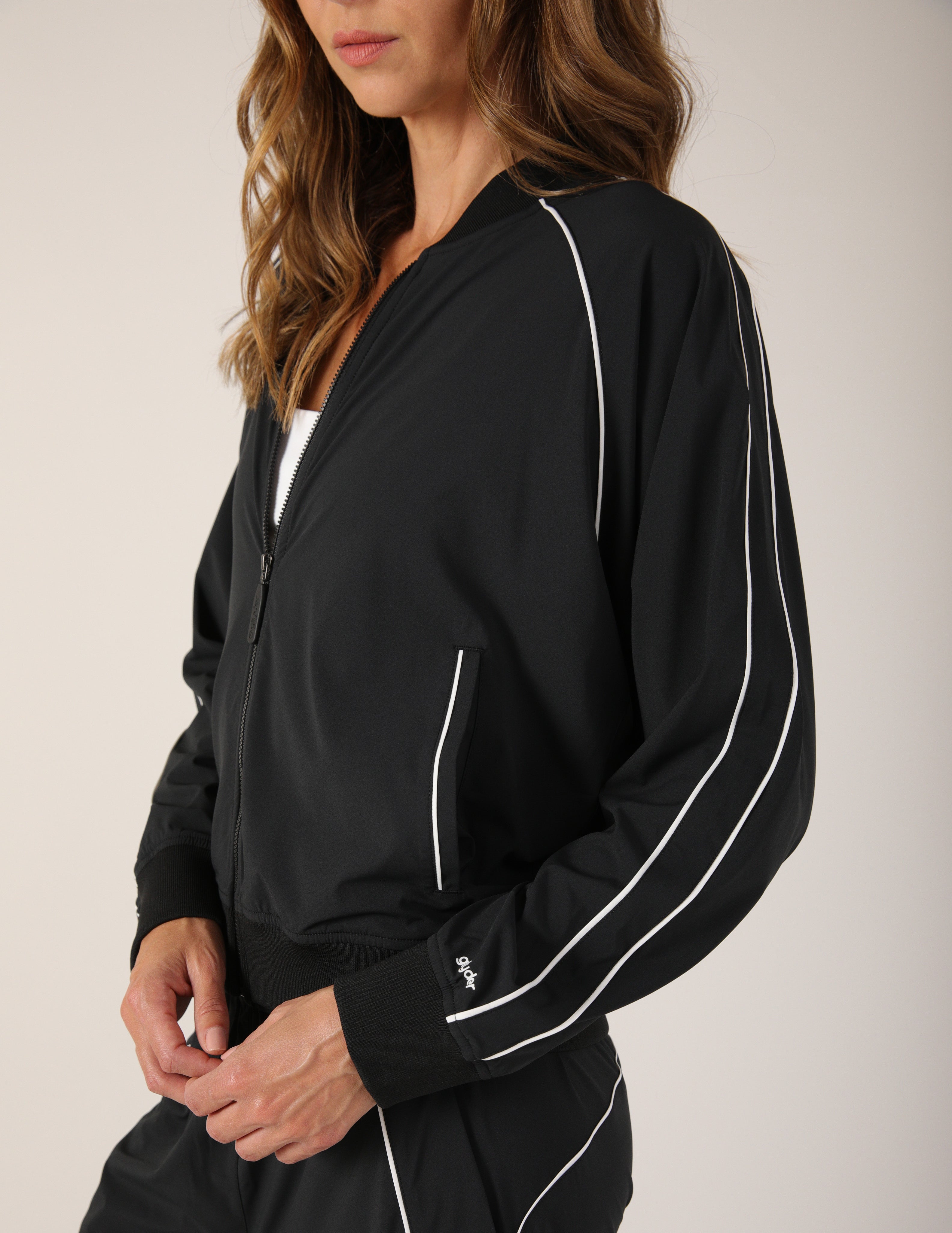Track Mode Jacket: Black/White