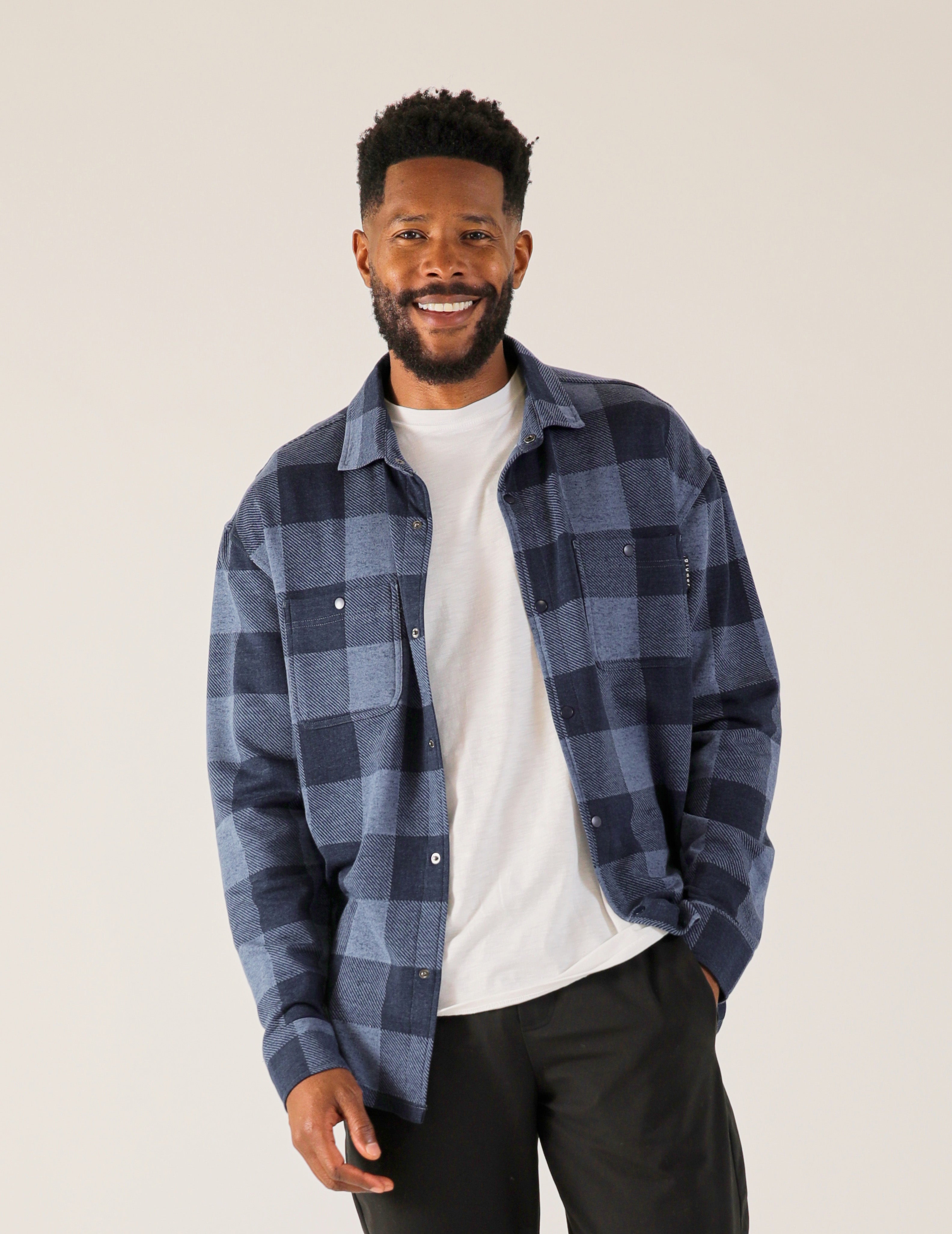 Trek Shirt: Navy Hudson Plaid