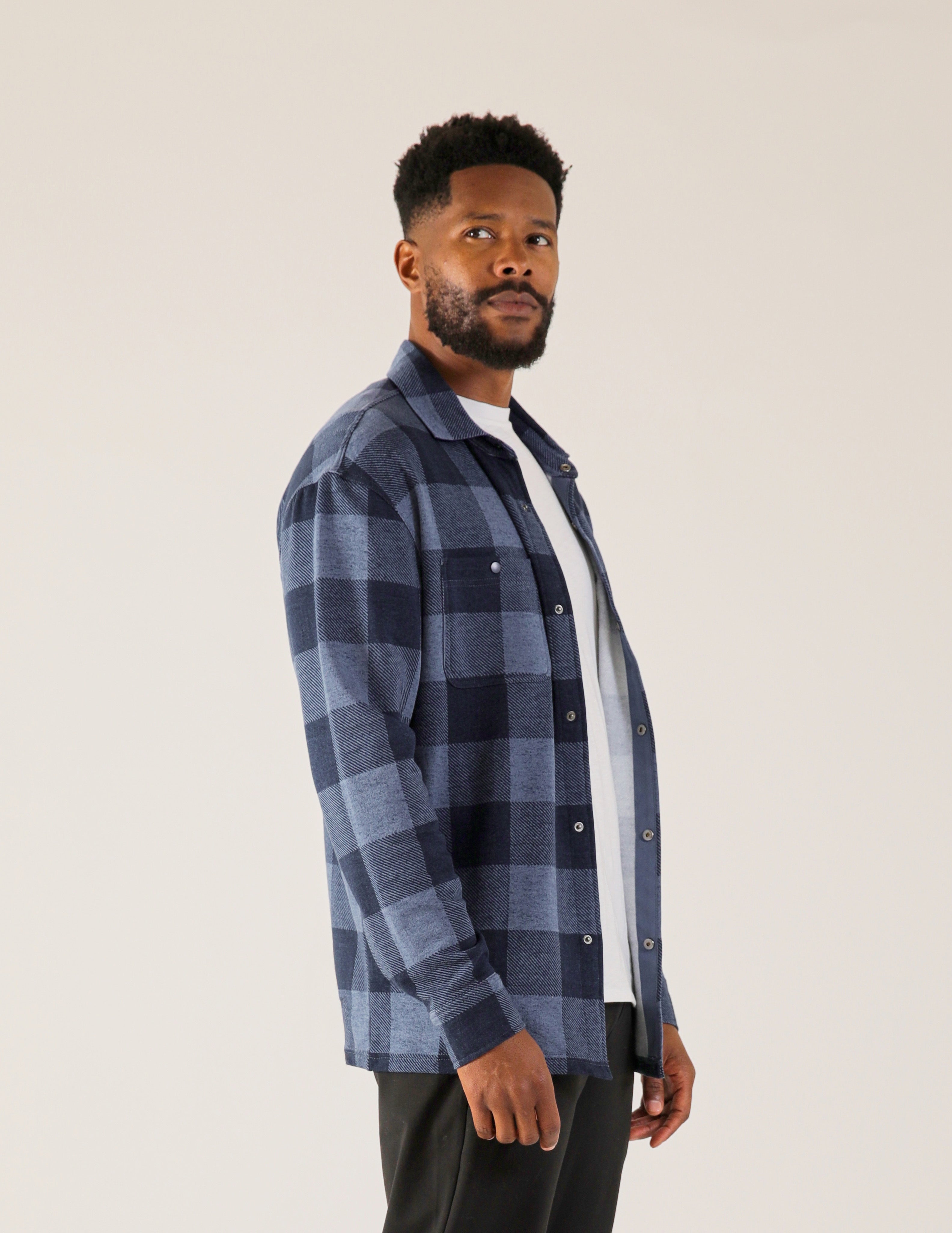 Trek Shirt: Navy Hudson Plaid