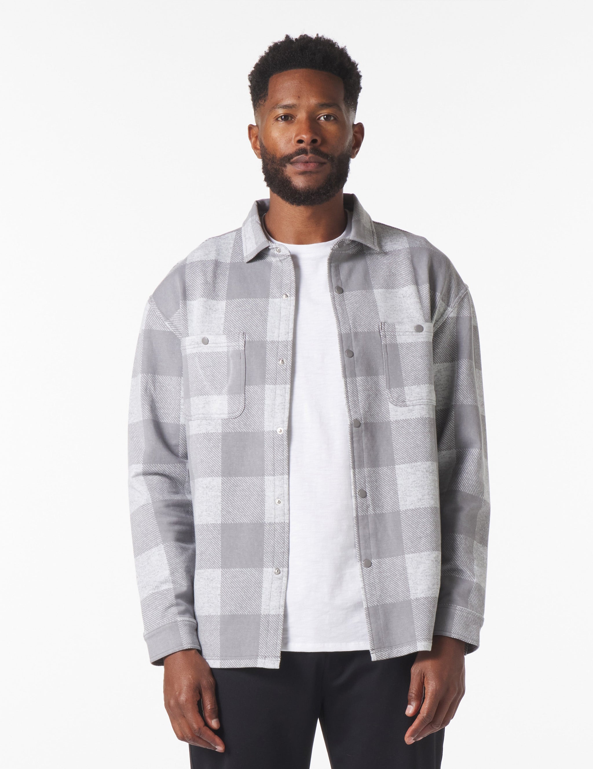 Trek Shirt: Ash Grey Plaid XXL / Ash Grey Plaid Trek Shirt: Ash Grey Plaid XXL / Ash Grey Plaid