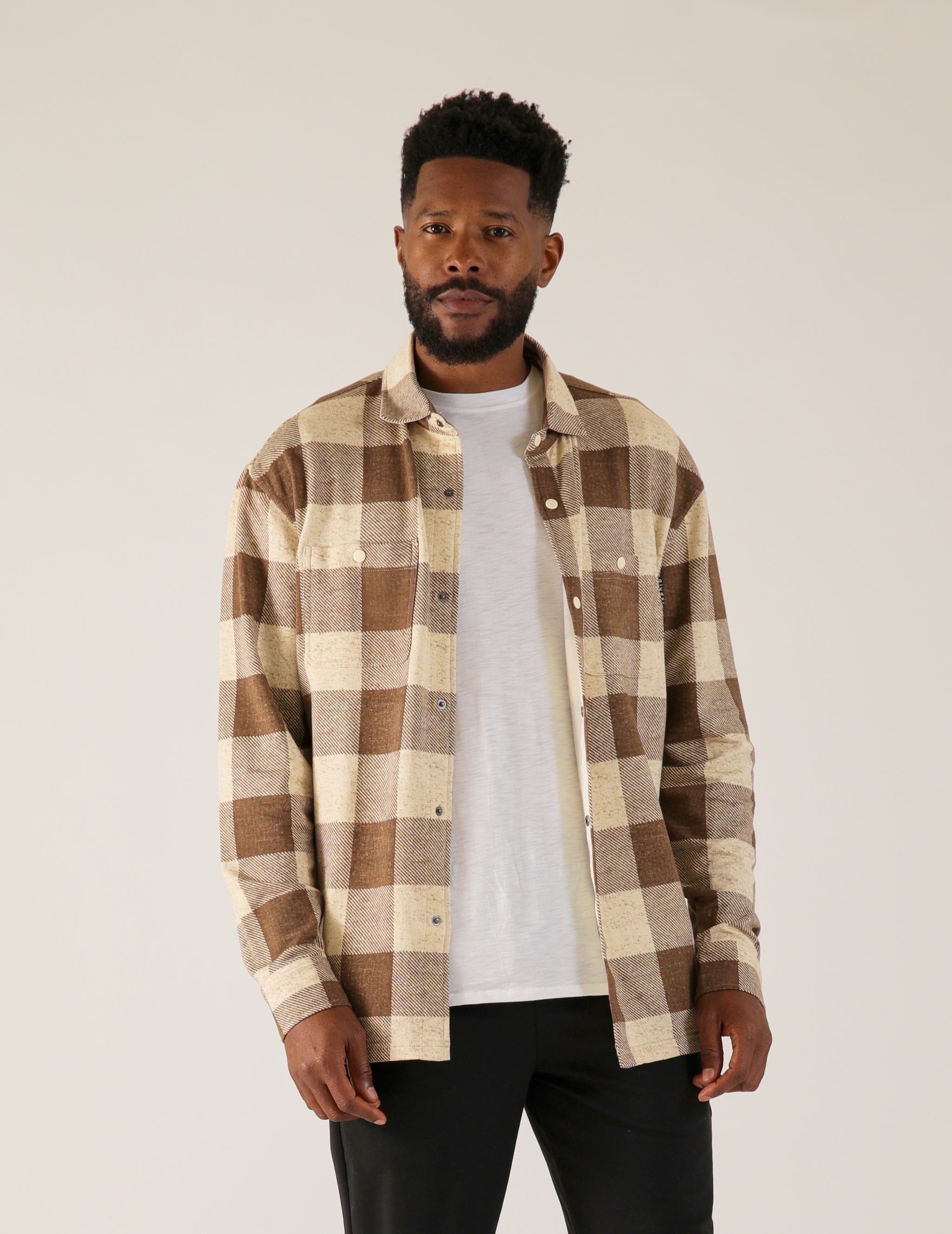 chocolate dress shirt Chocolate Brown Pique Knit Dress Shirt