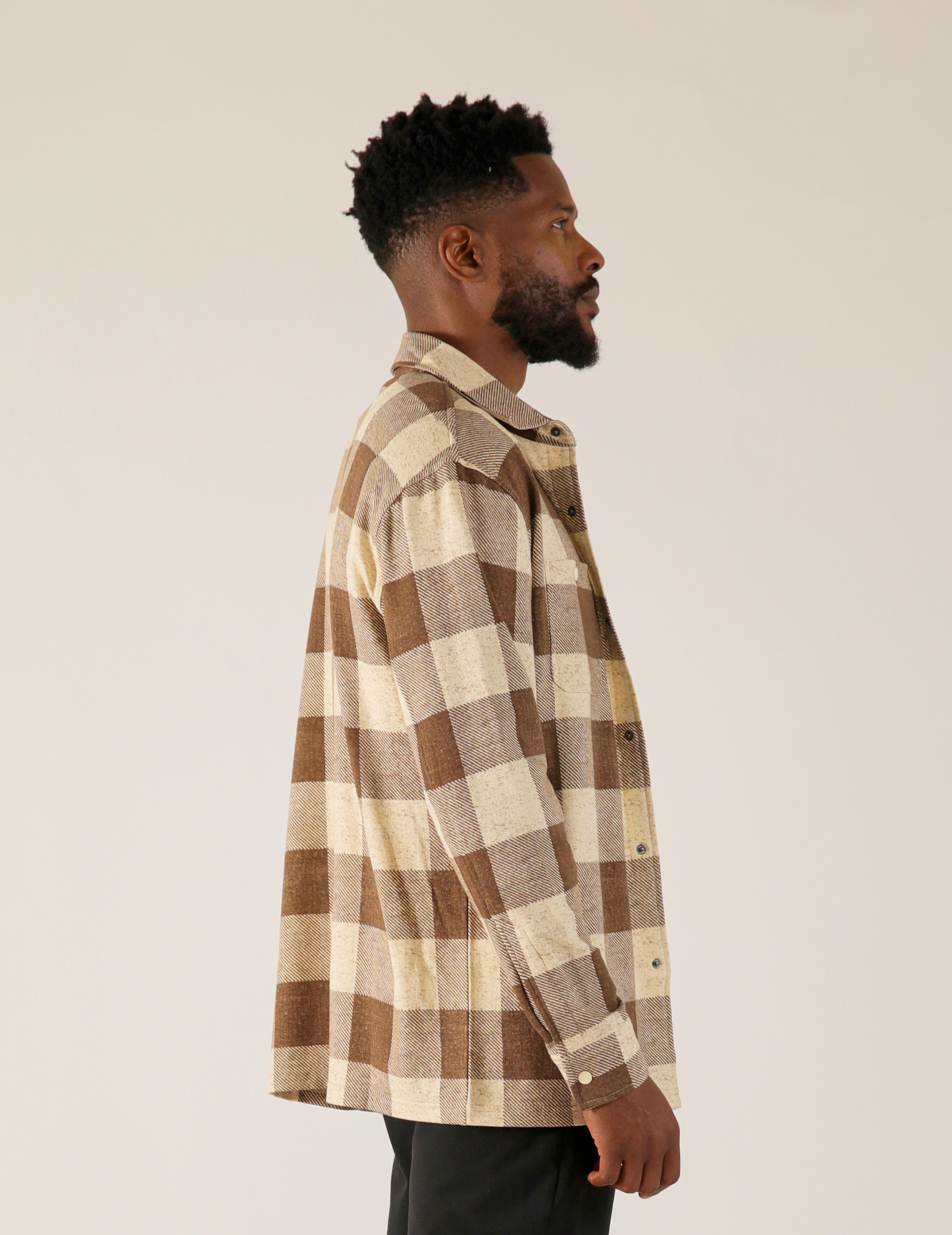 Trek Shirt: Chocolate Buffalo Plaid