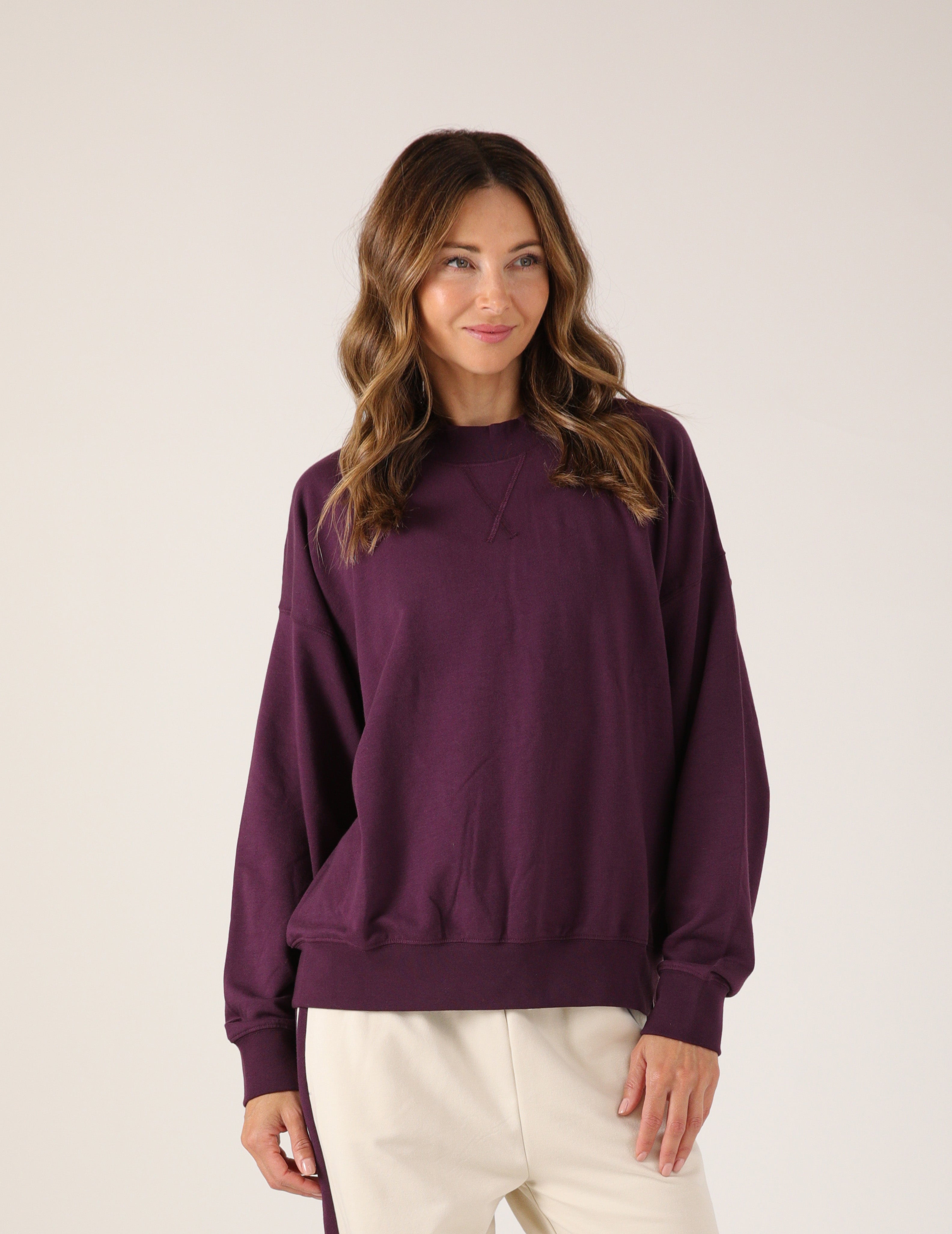 Vintage Oversized Crew: Blackberry Jam