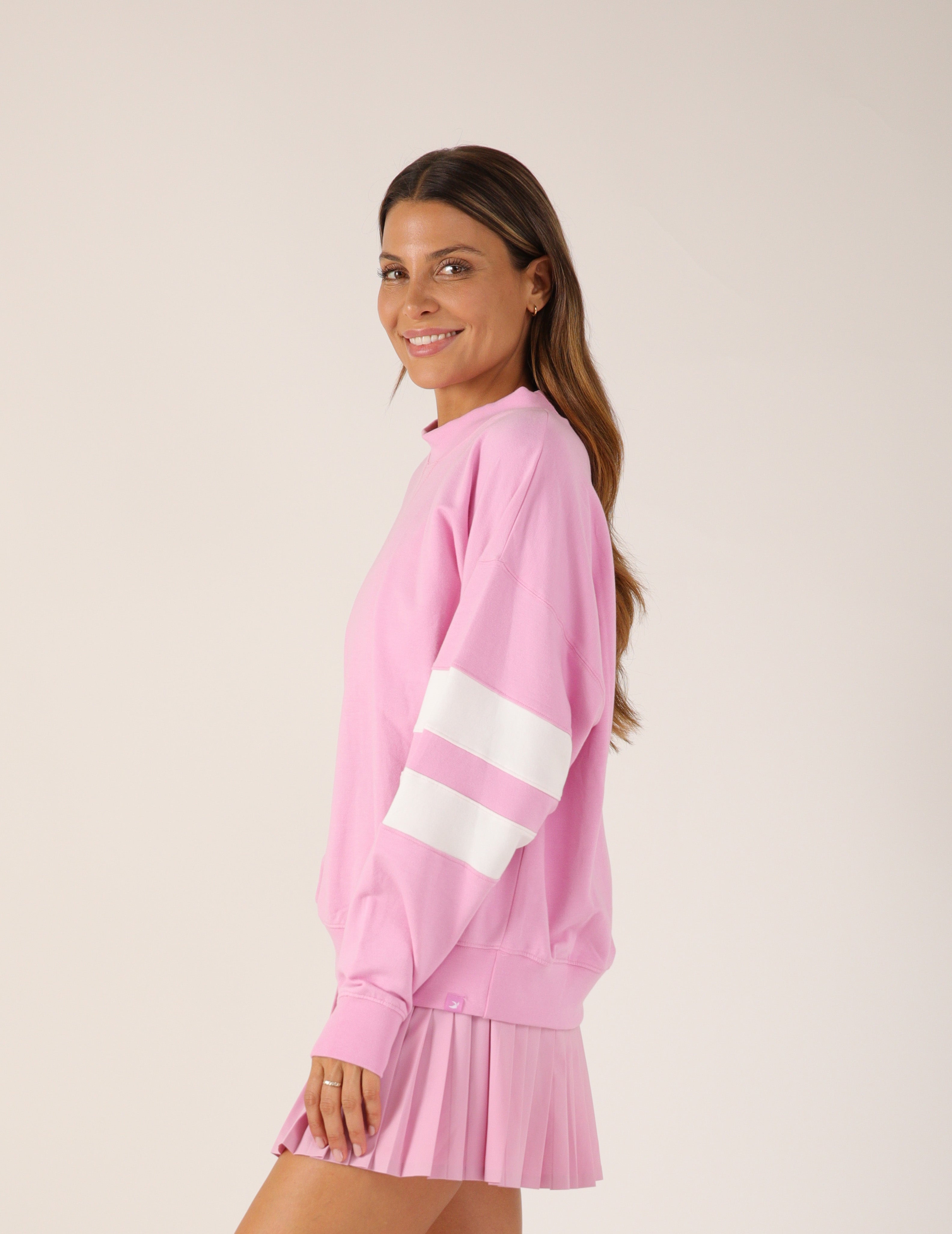 Vintage Oversized Crew: Wild Orchid