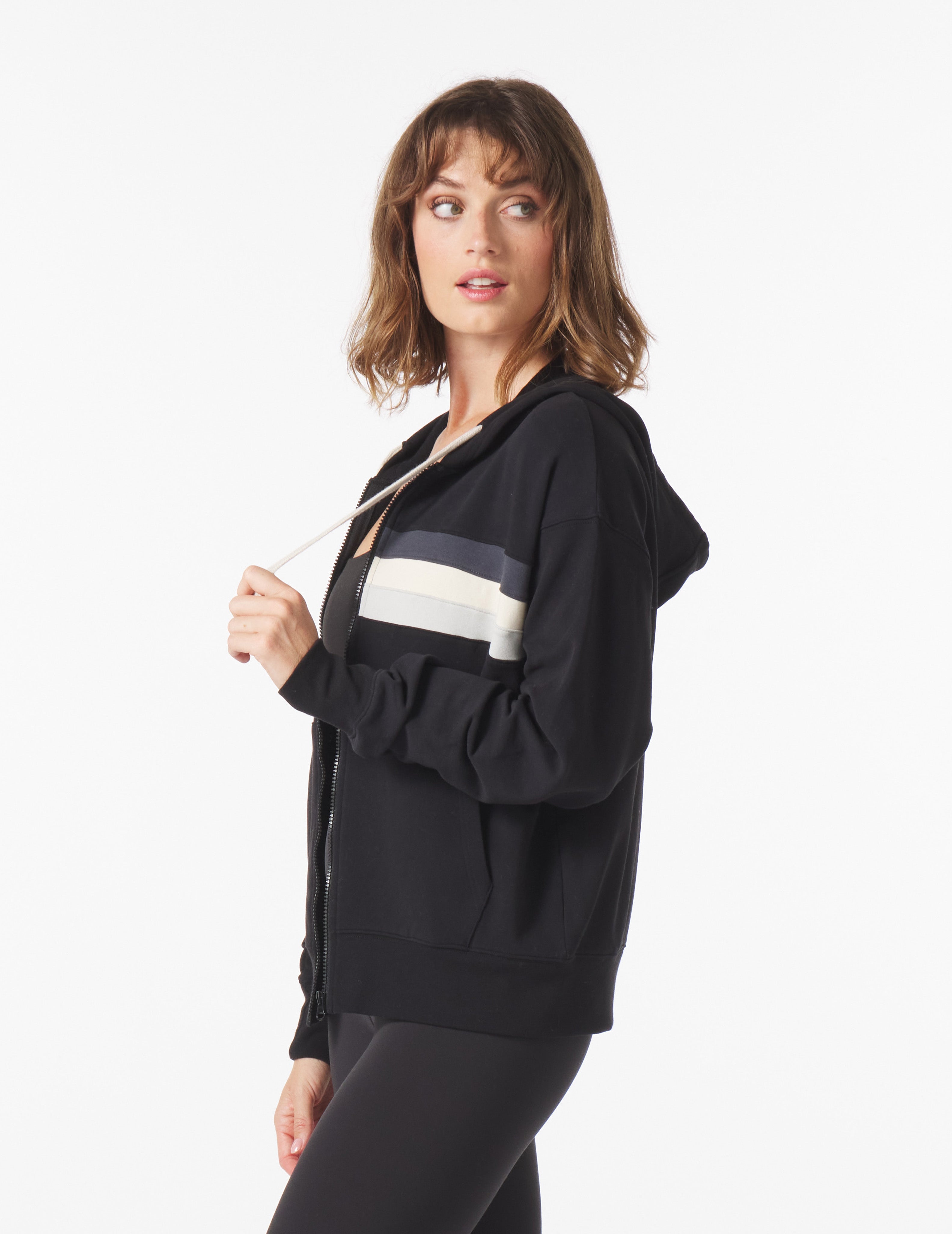 芸能人愛用 Oversized Vintage Zip Glyder – Grey Black/Carbon/Oatmilk/Ash Up: ジャケット・アウター