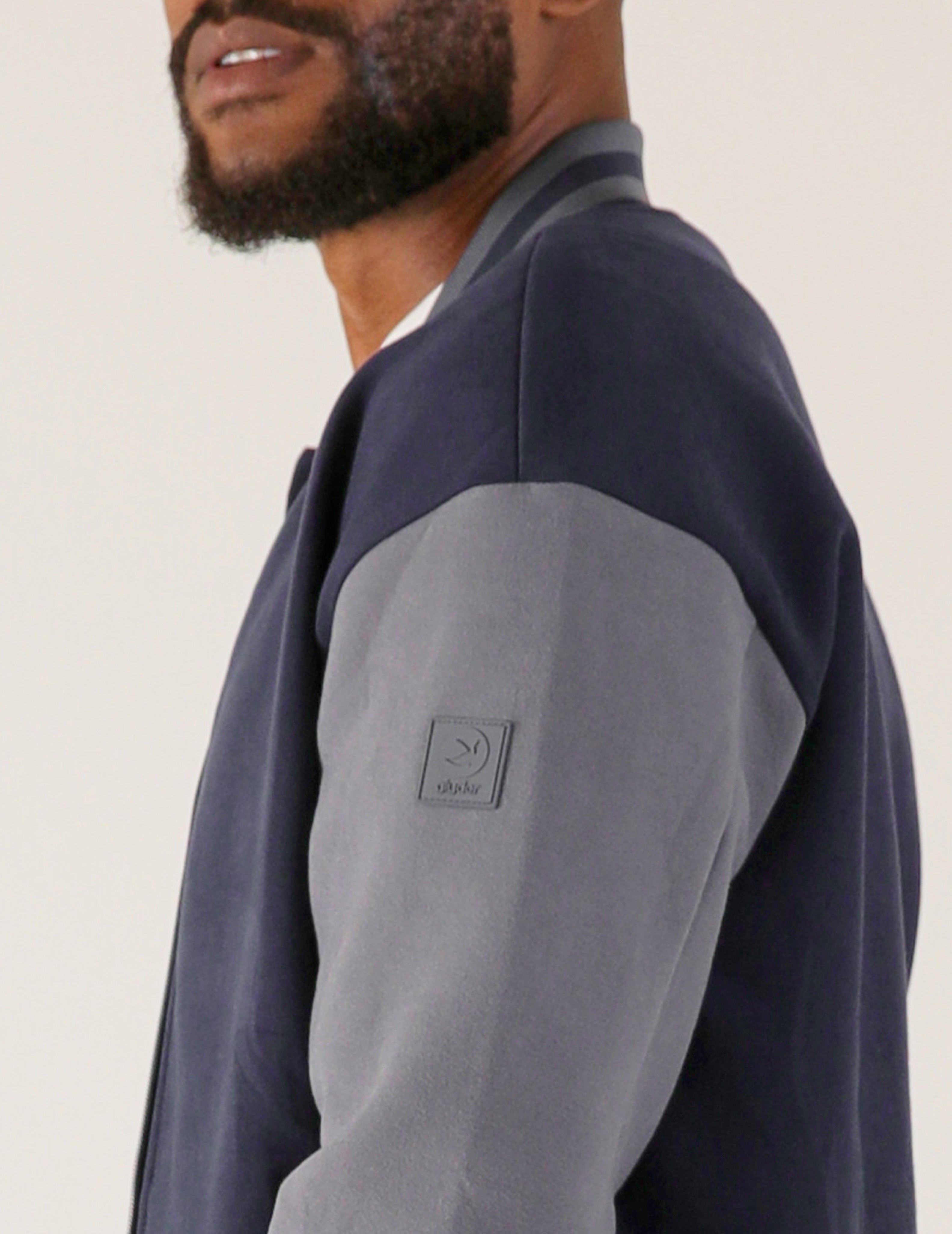 Bomber Jacket: Navy/Carbon