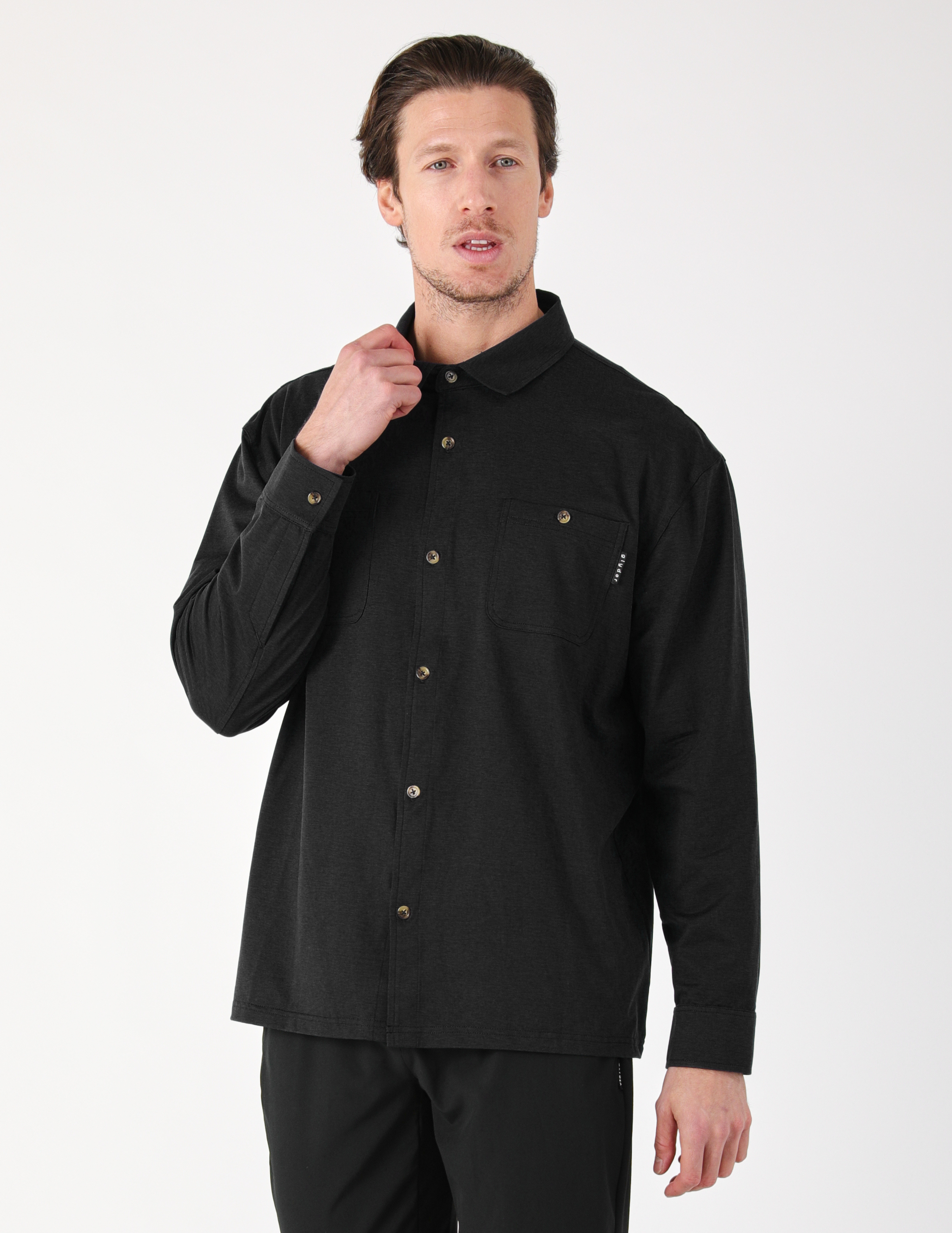 Fairway Button Down: Black Marble
