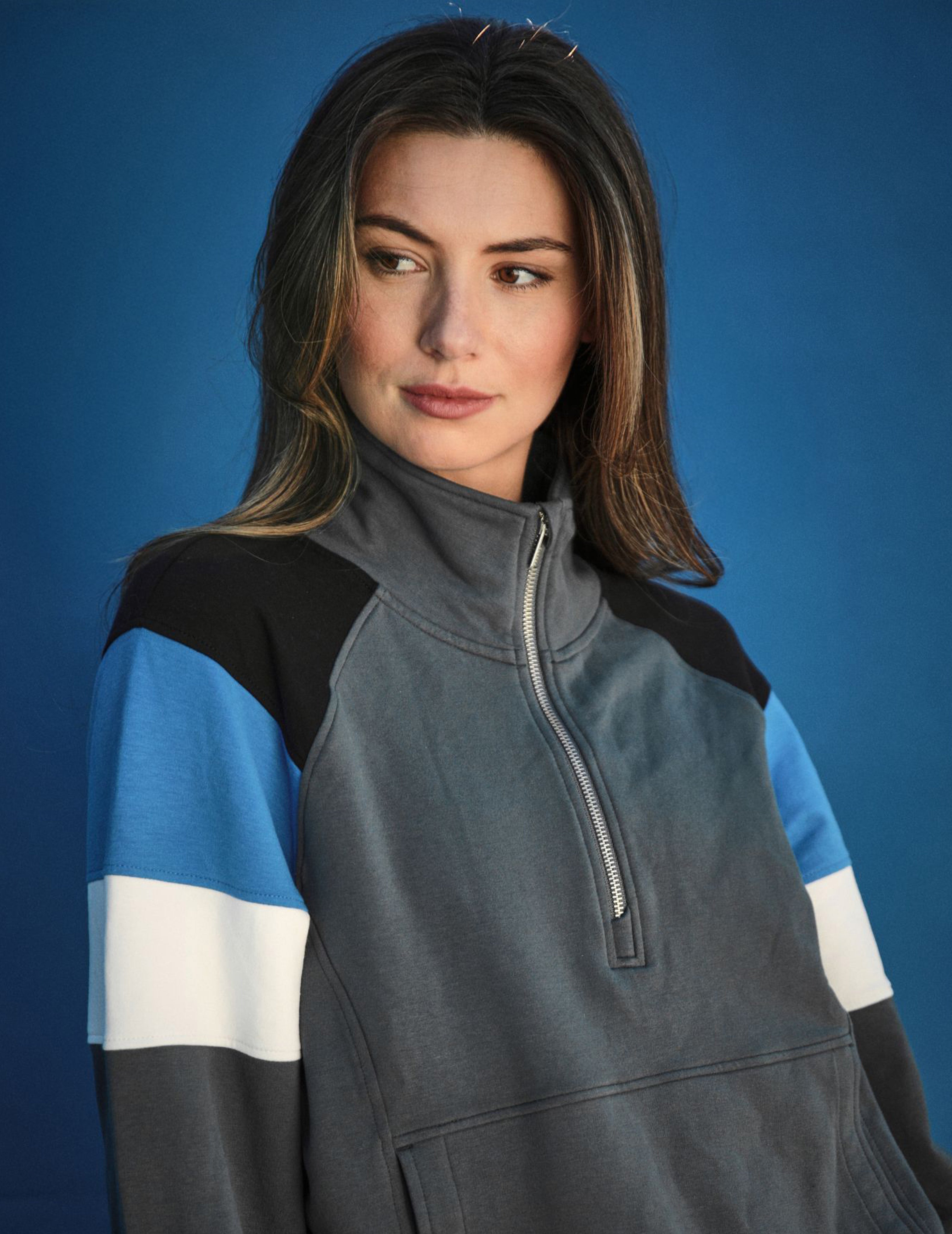 Daily Scuba 1/4 Zip: Slate Colorblock