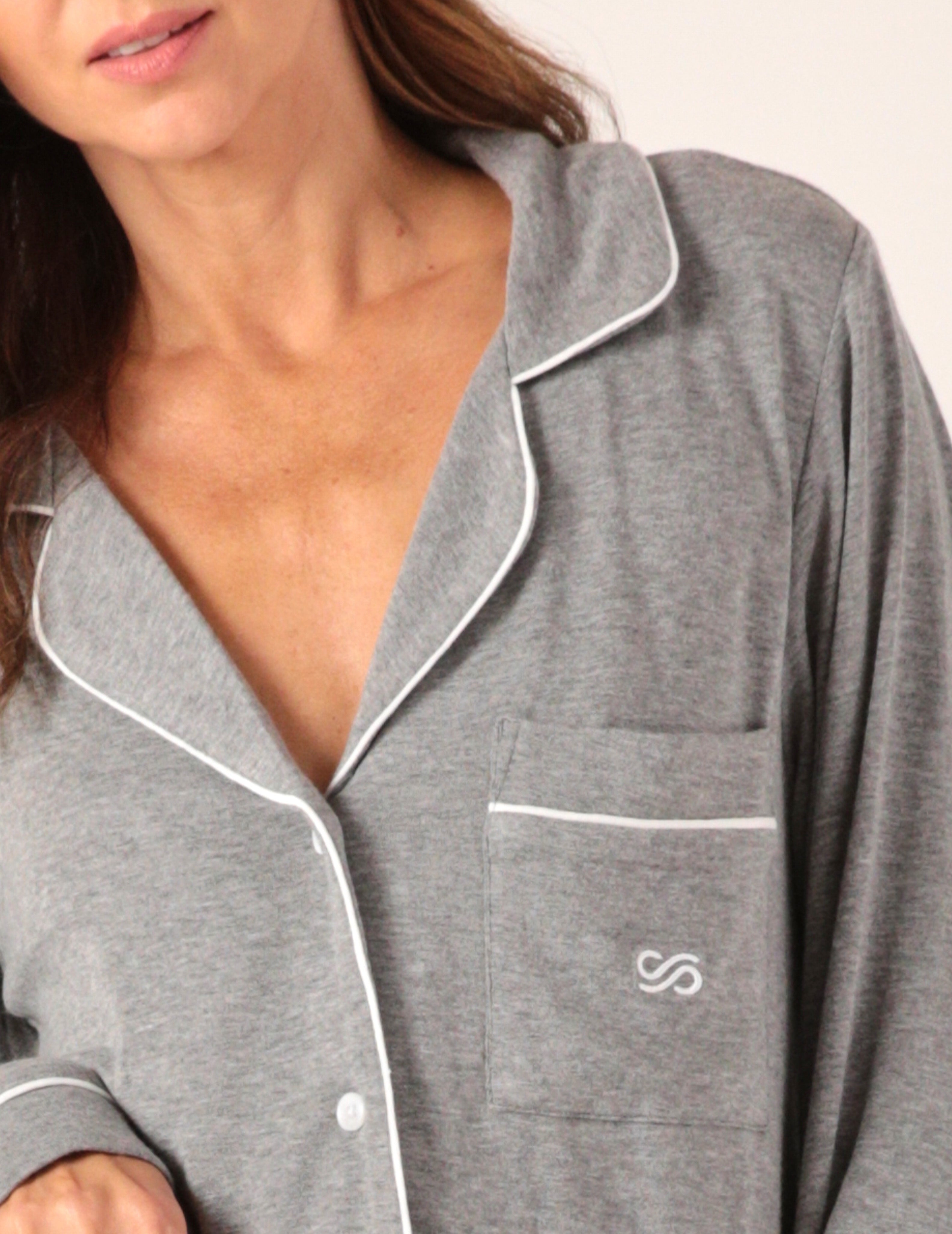 Midnight PJ Set: Heather Grey