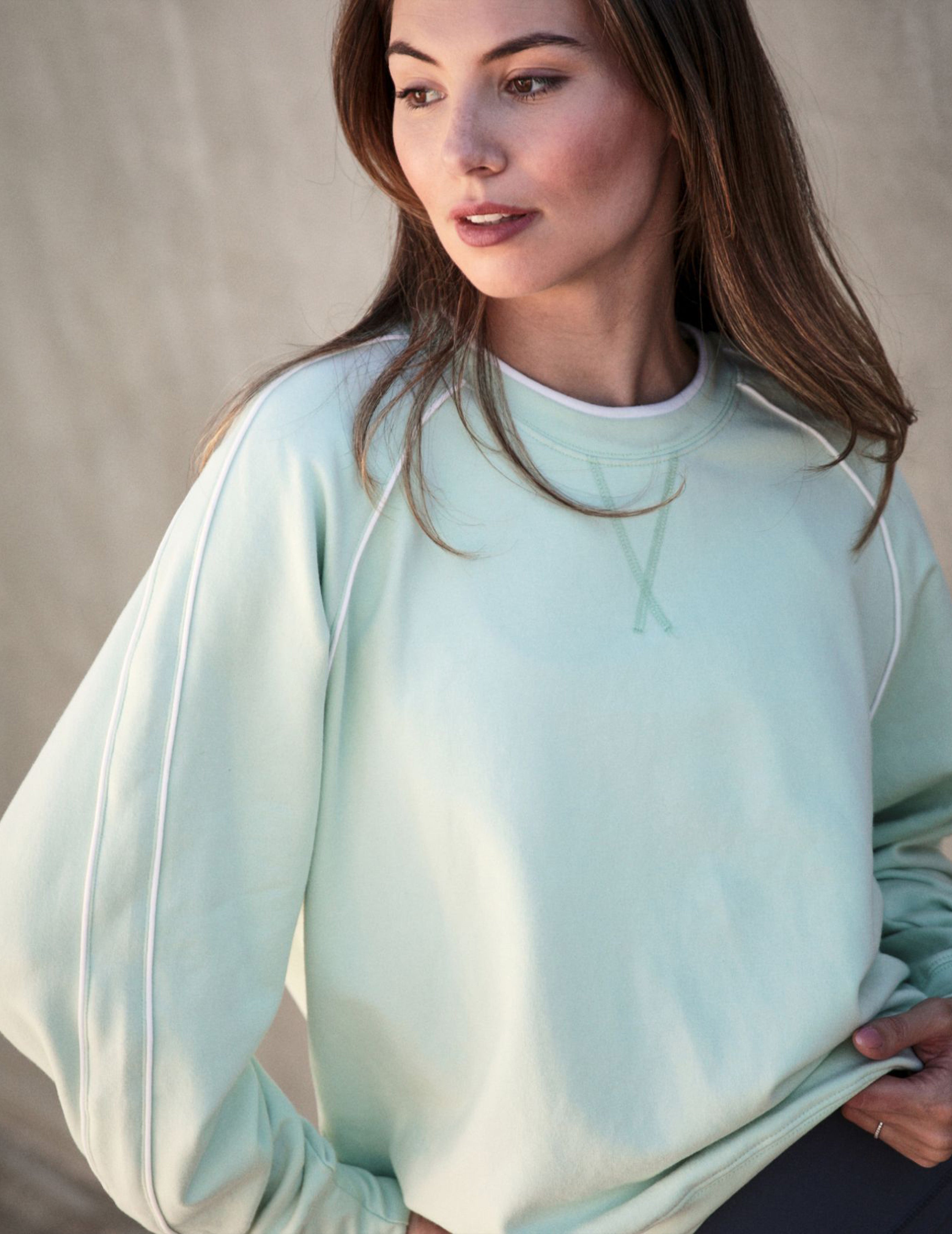 Pacer Crew Sweatshirt: Seafoam