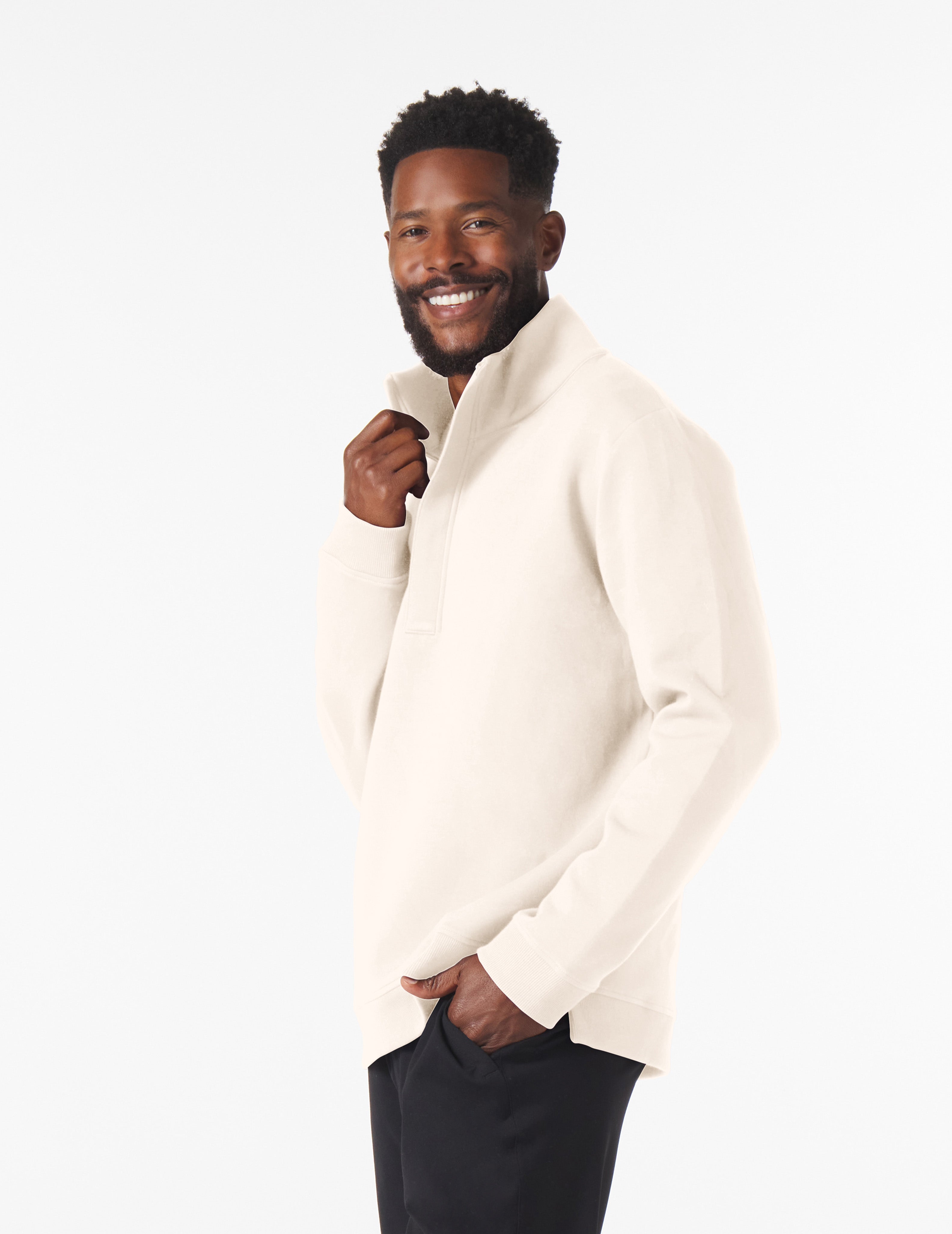 Scuba 1/4 Zip: Oatmilk