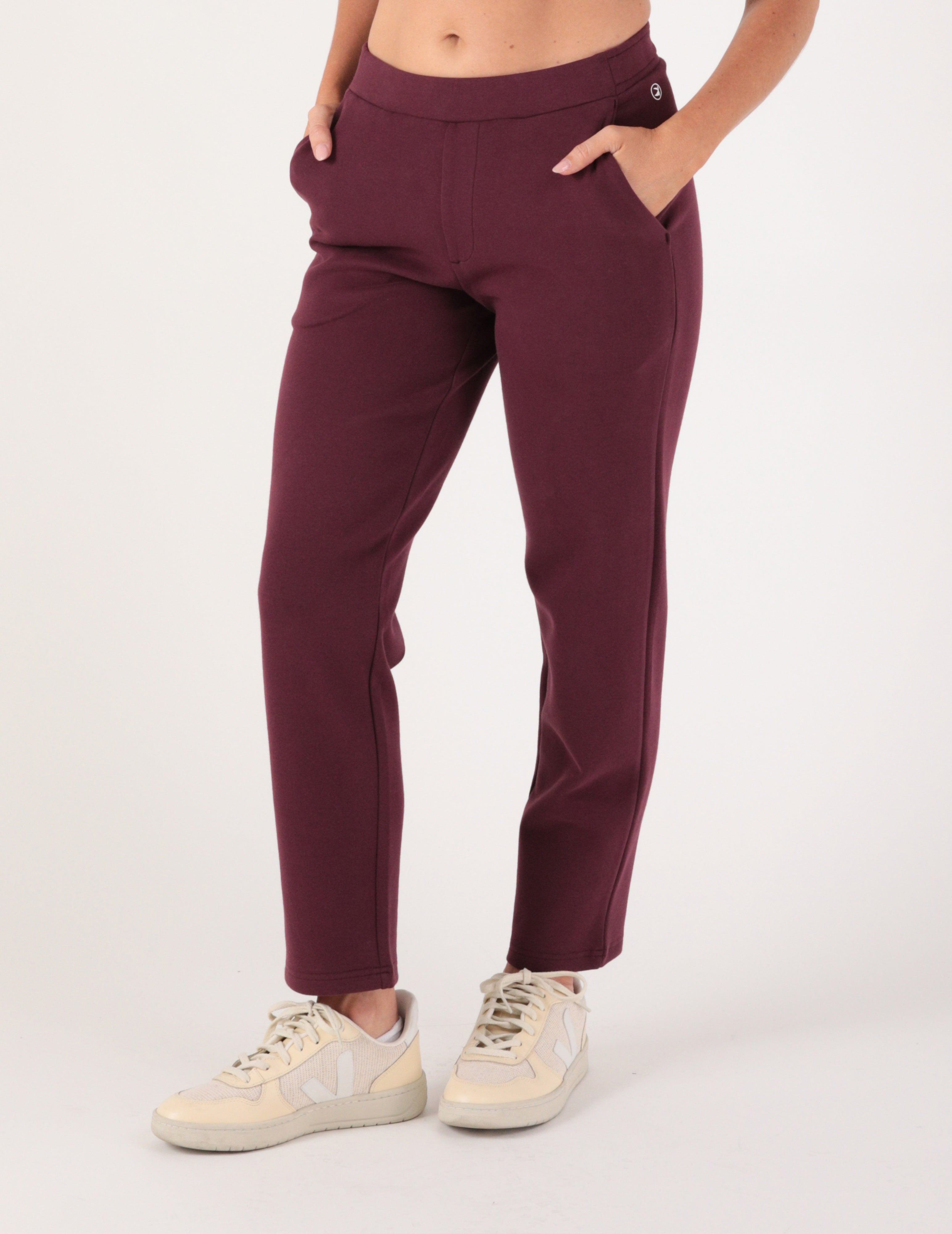 Polished Sweatpant: Crimson Velvet