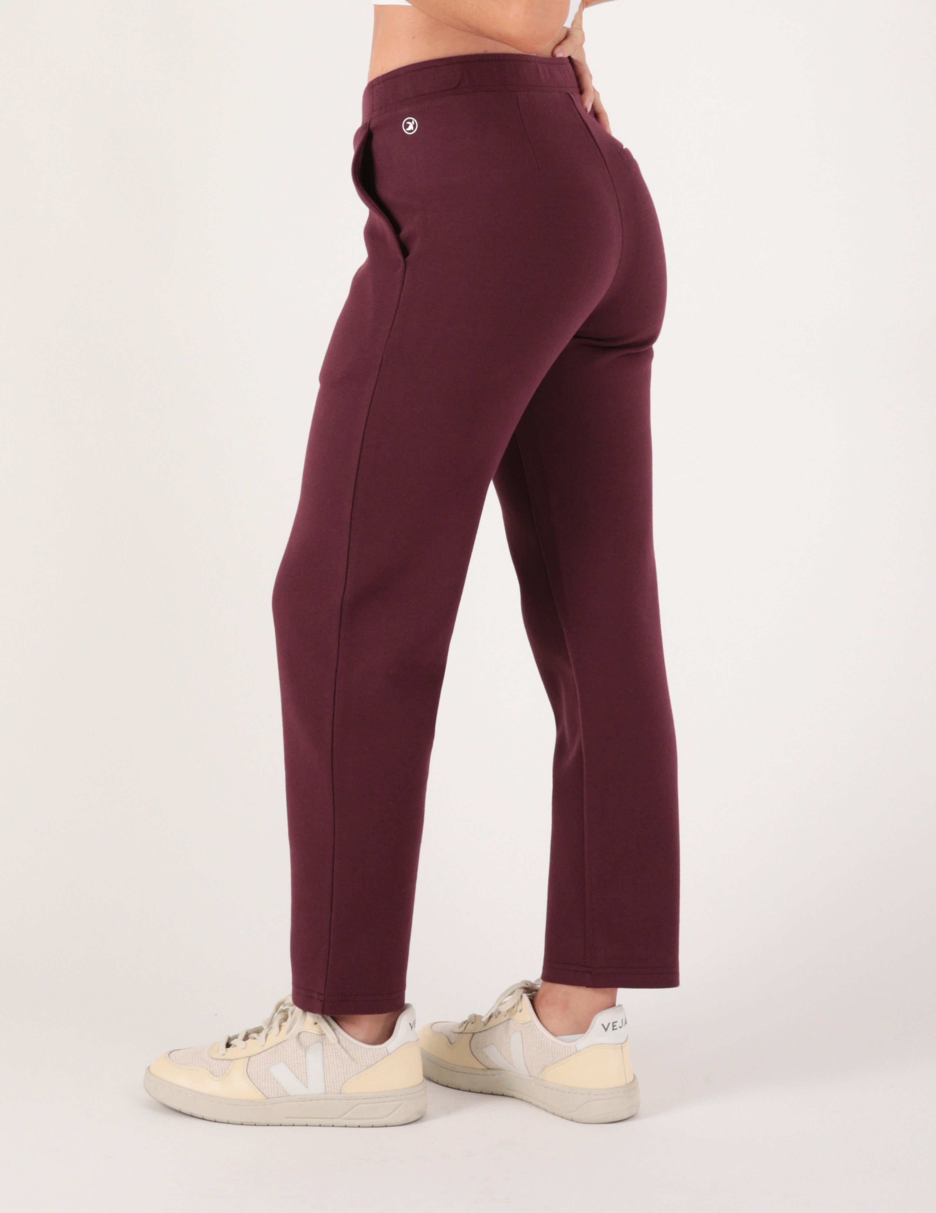 Polished Sweatpant: Crimson Velvet