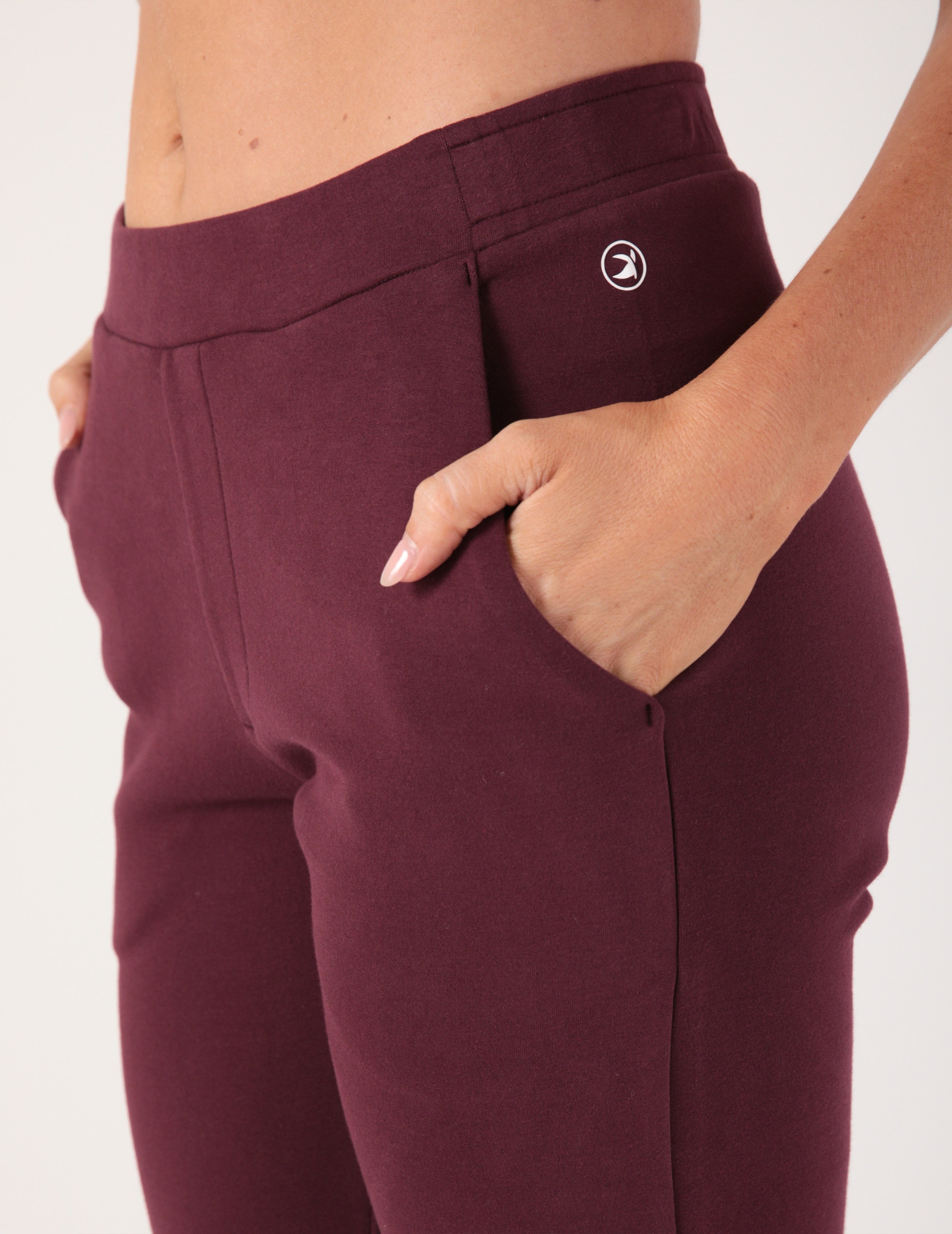 Polished Sweatpant: Crimson Velvet
