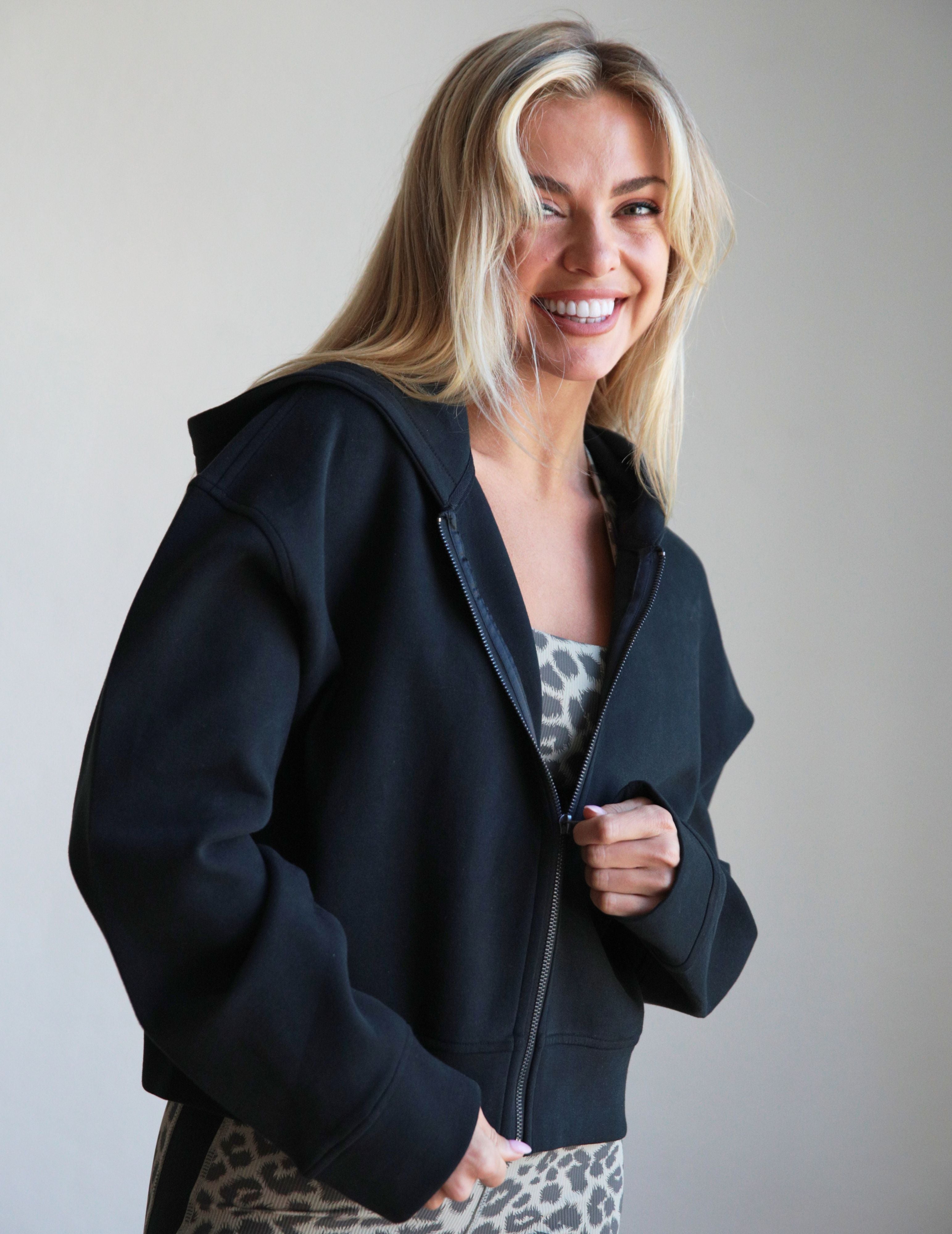 High Set Zip: Black