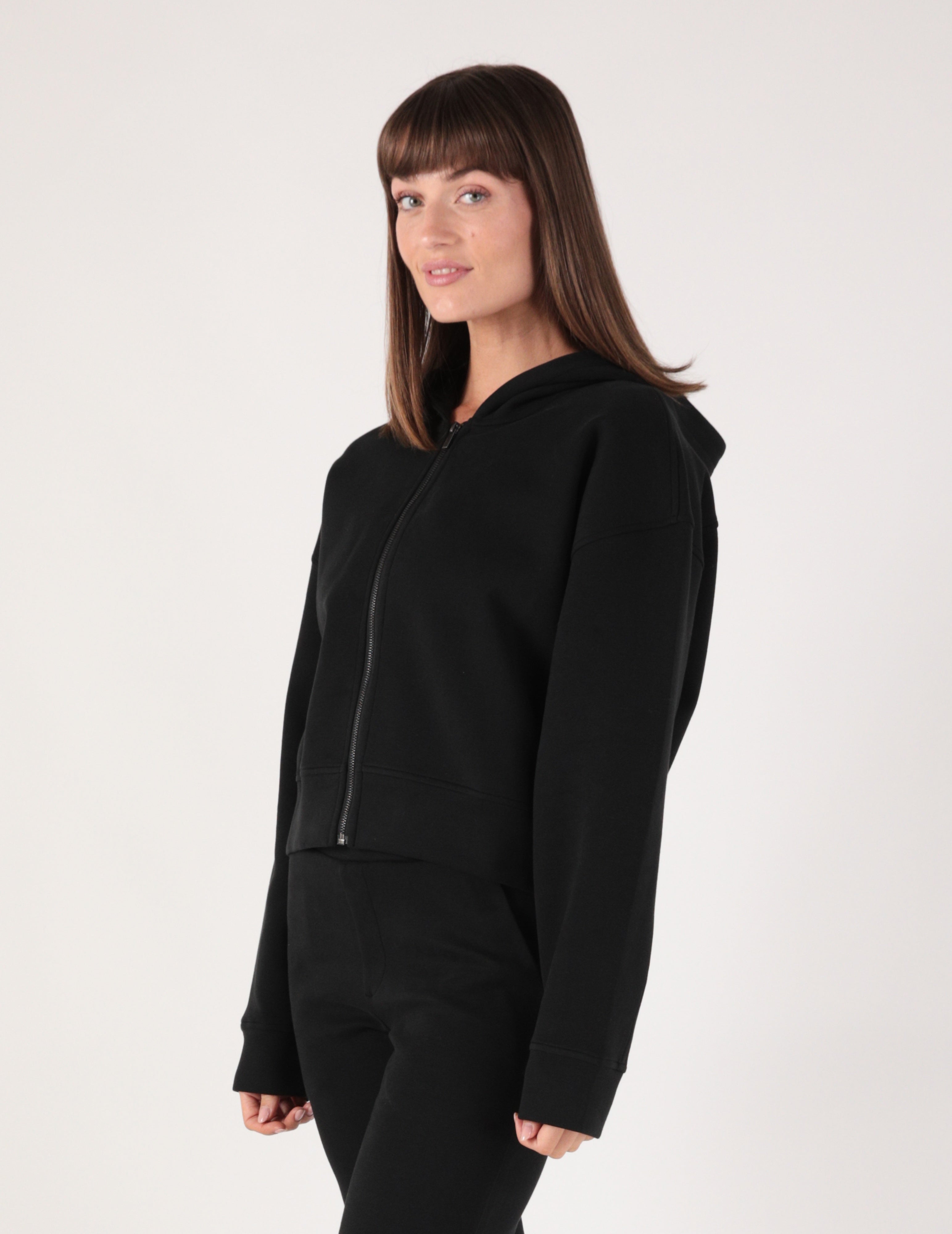 High Set Zip: Black