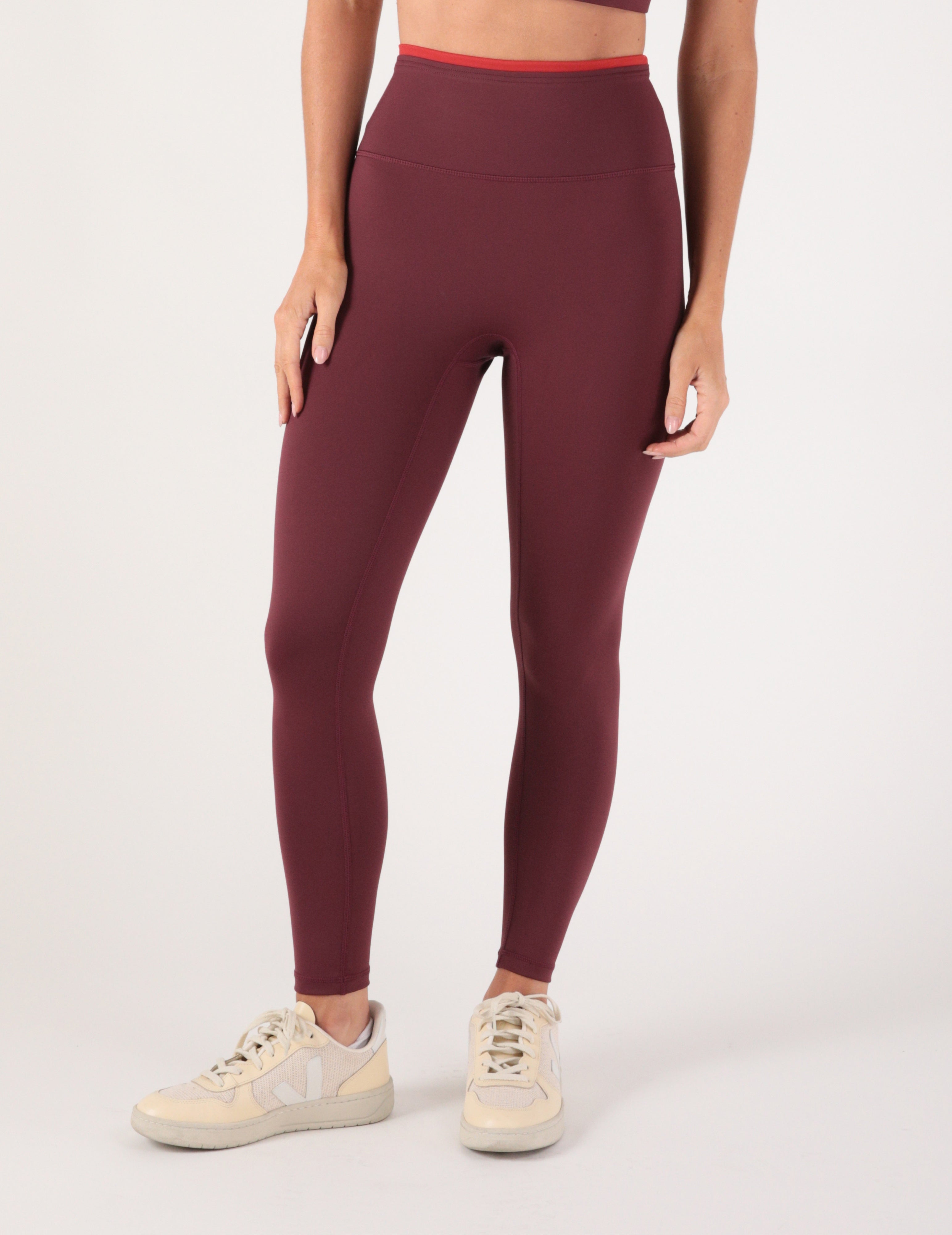 Vault Legging: Crimson Velvet/Scarlet