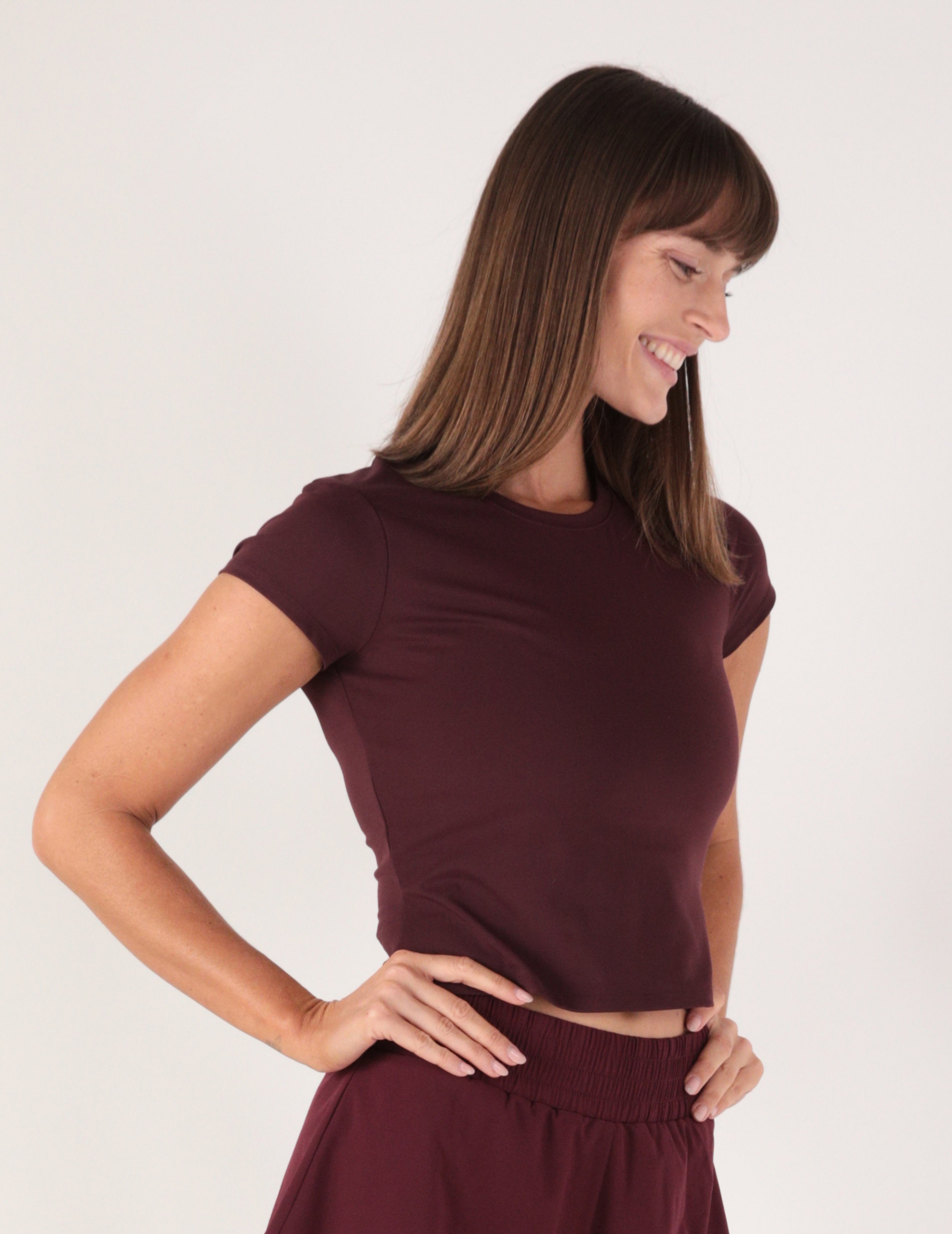 Align Tee: Crimson Velvet
