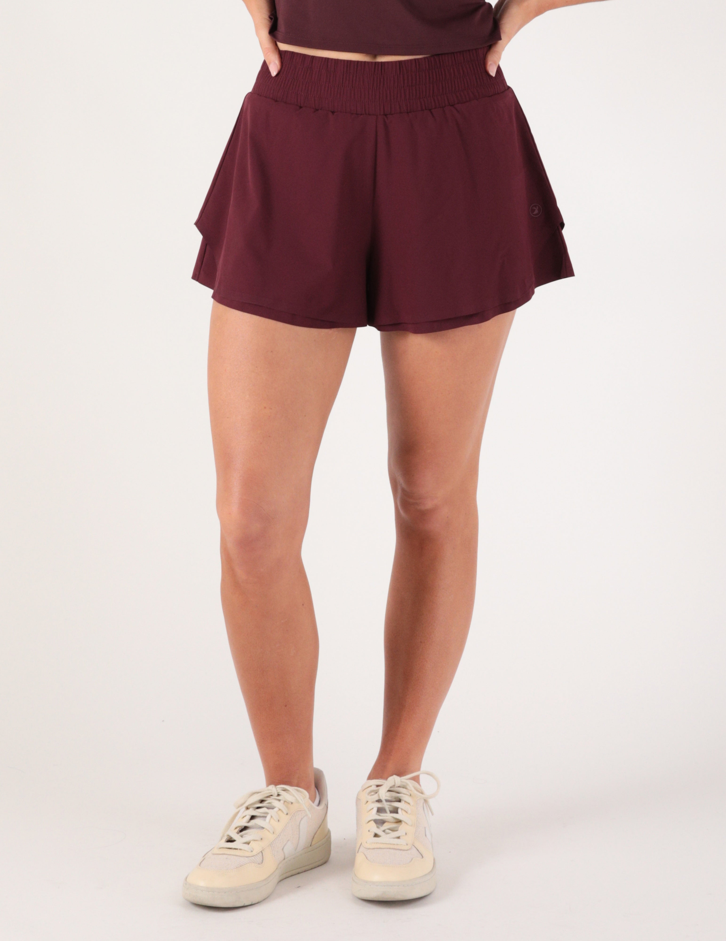 Breeze Fit Short: Crimson Velvet