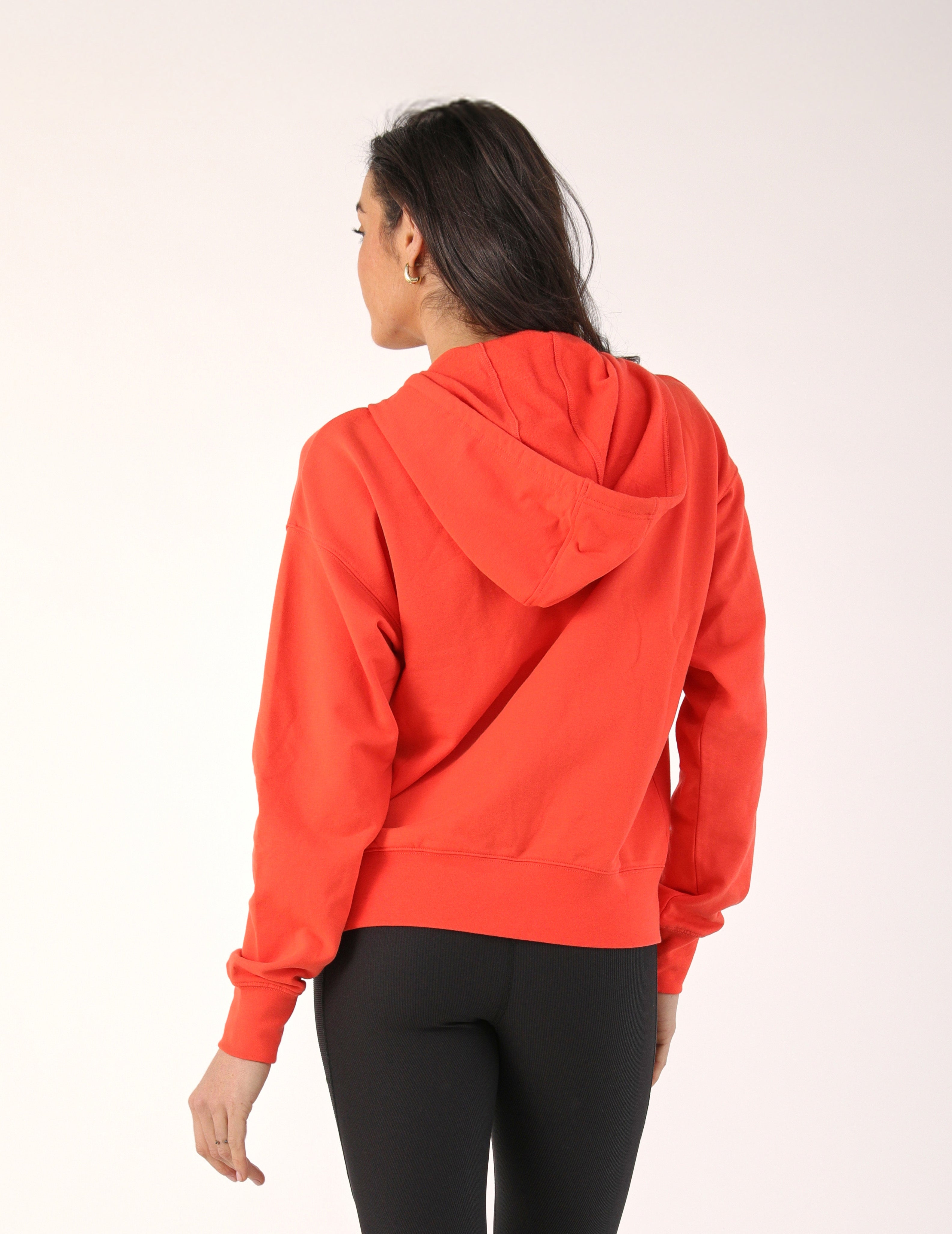 Vintage Oversized Zip Up: Hot Coral Color Block