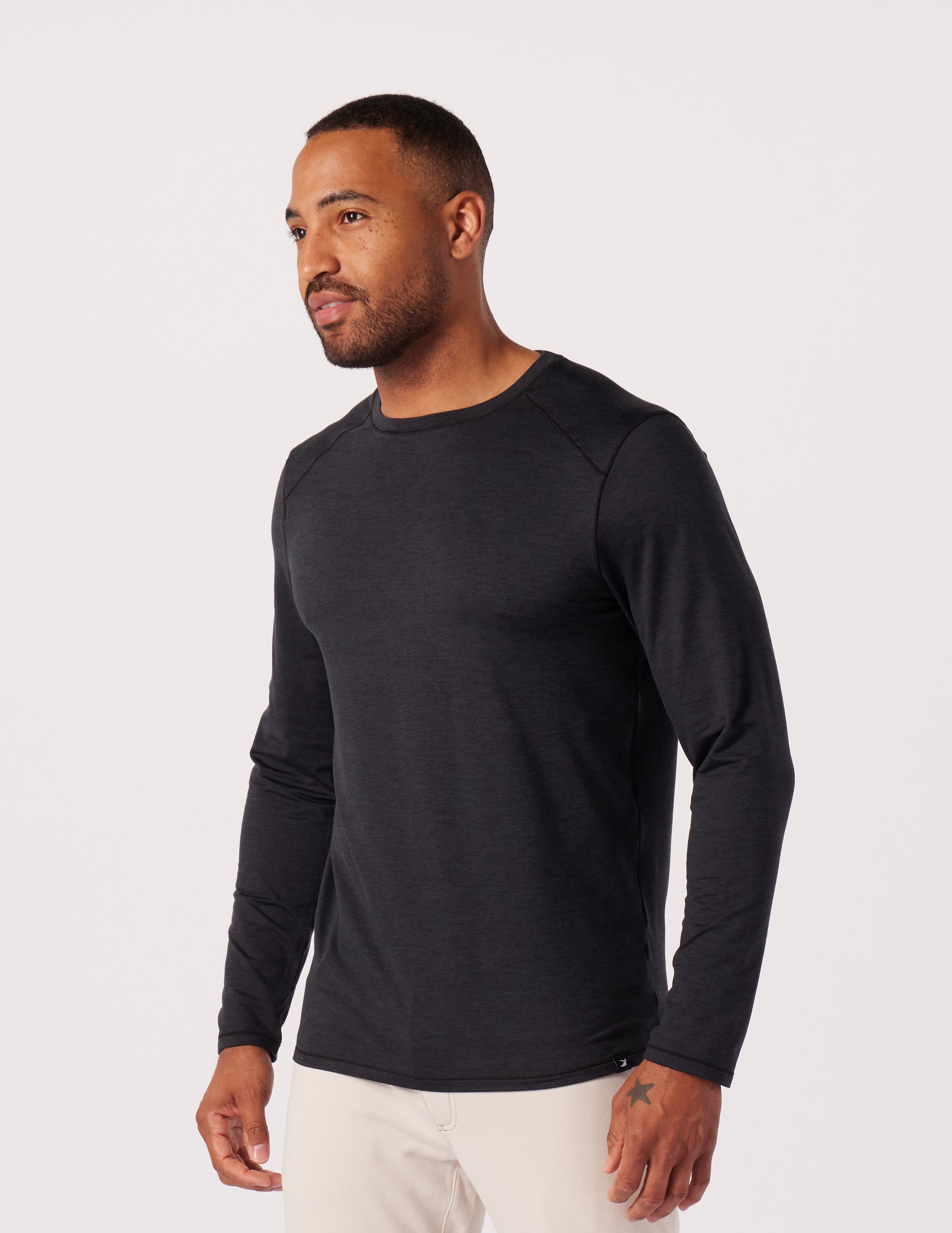 Dash Crew Neck: Black Marble
