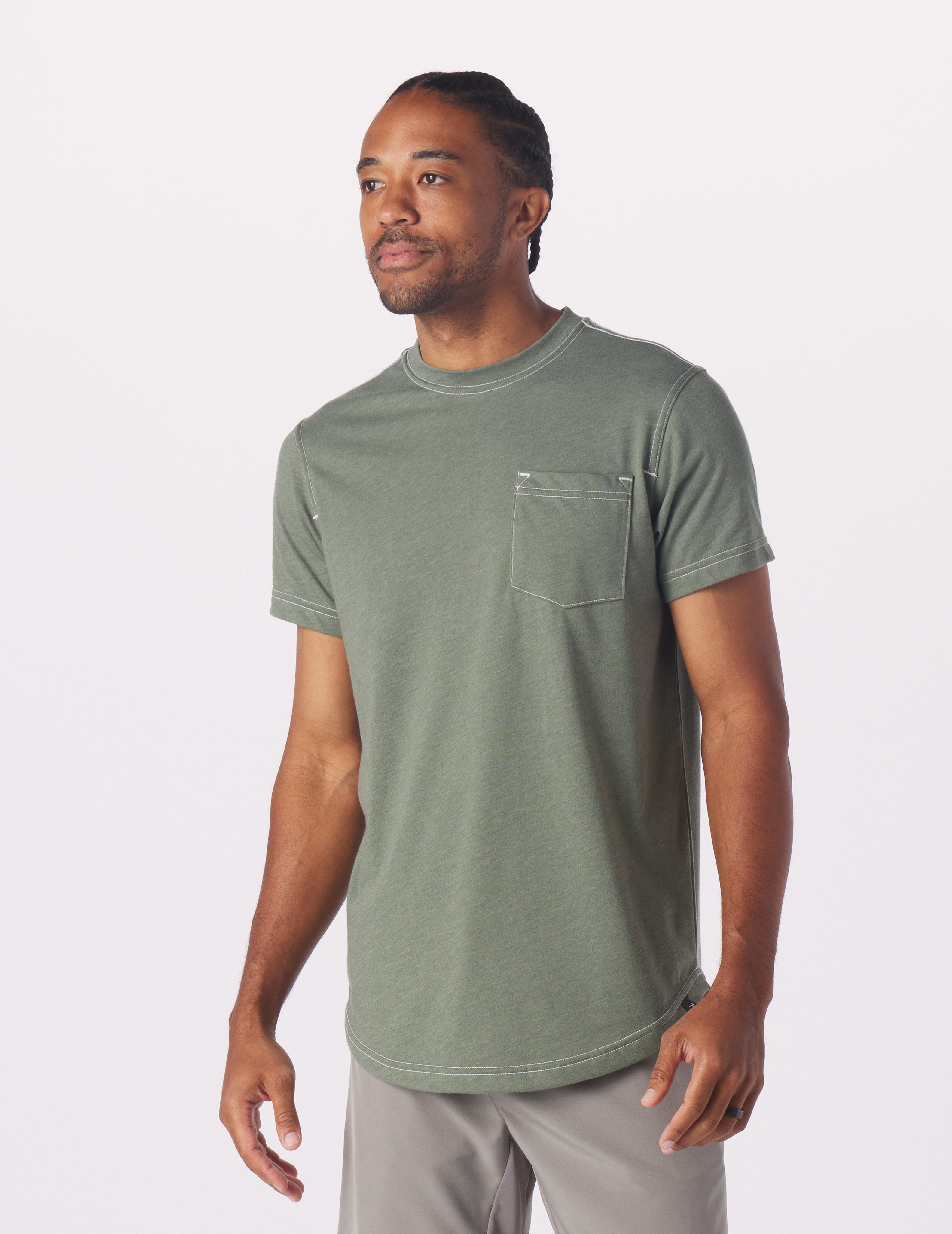 Do No Harm Tee: Ocean Moss Heather