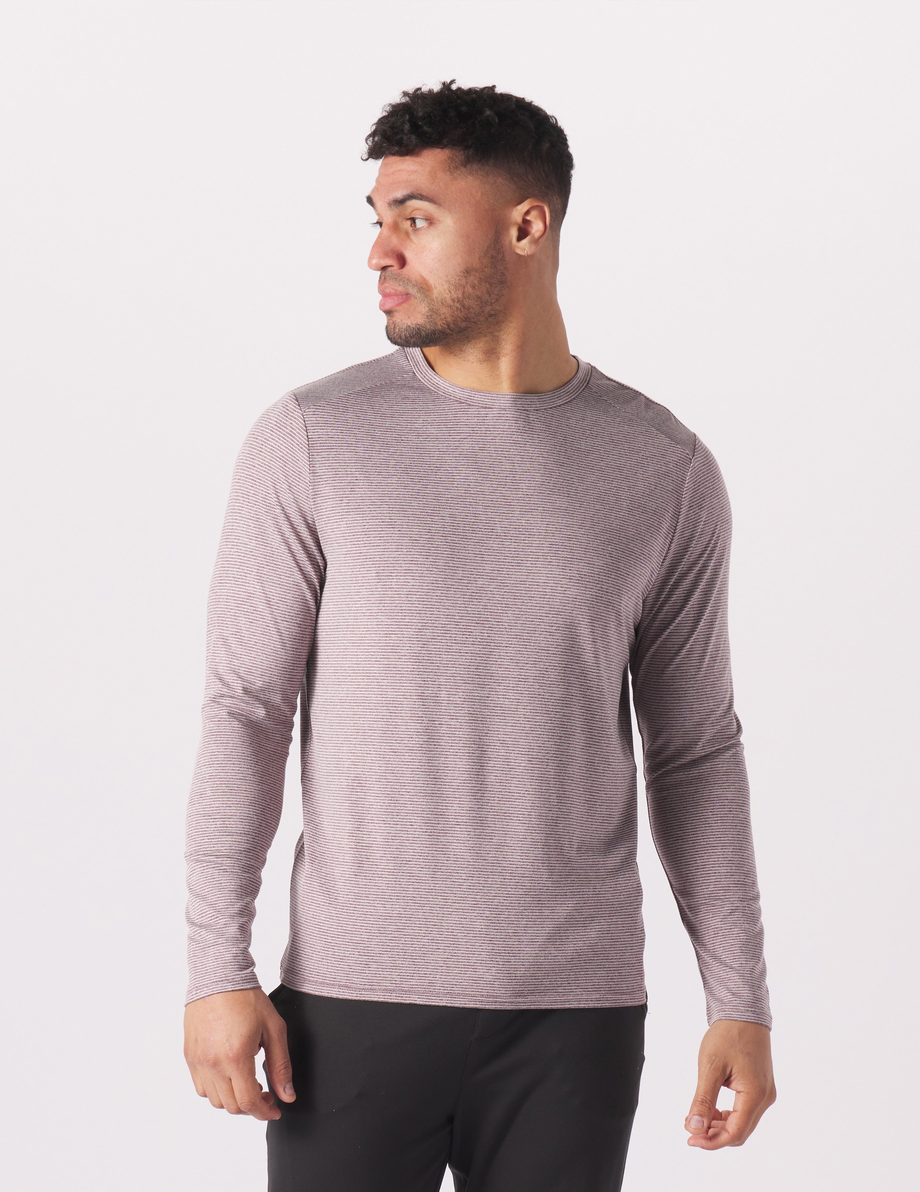 【WONDER WONDER】Keso Slim Snap Slit Long Sleeve T-Shirt Long Sleeve T-shirts – Wonder Looper