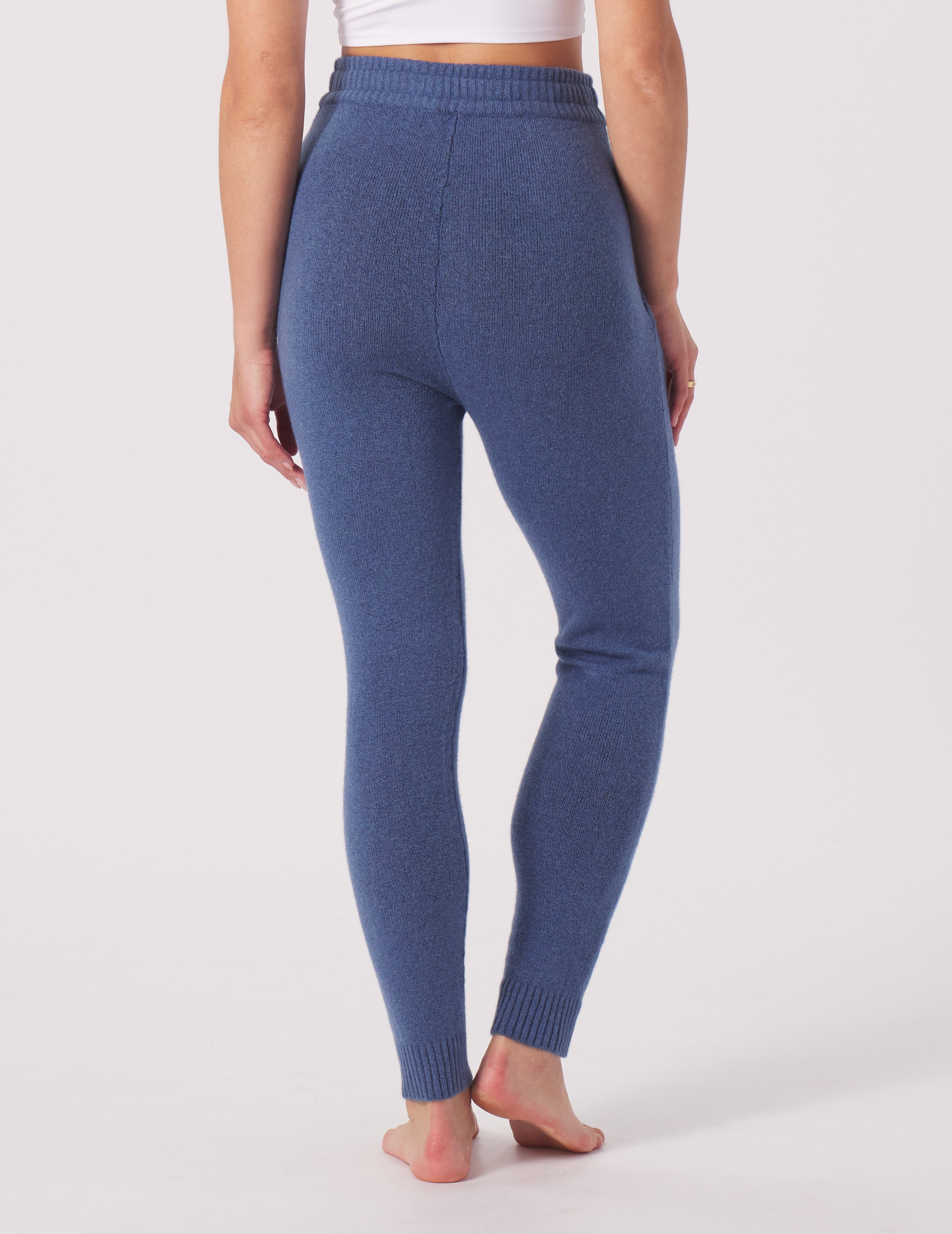Merino Jogger: Washed Blue