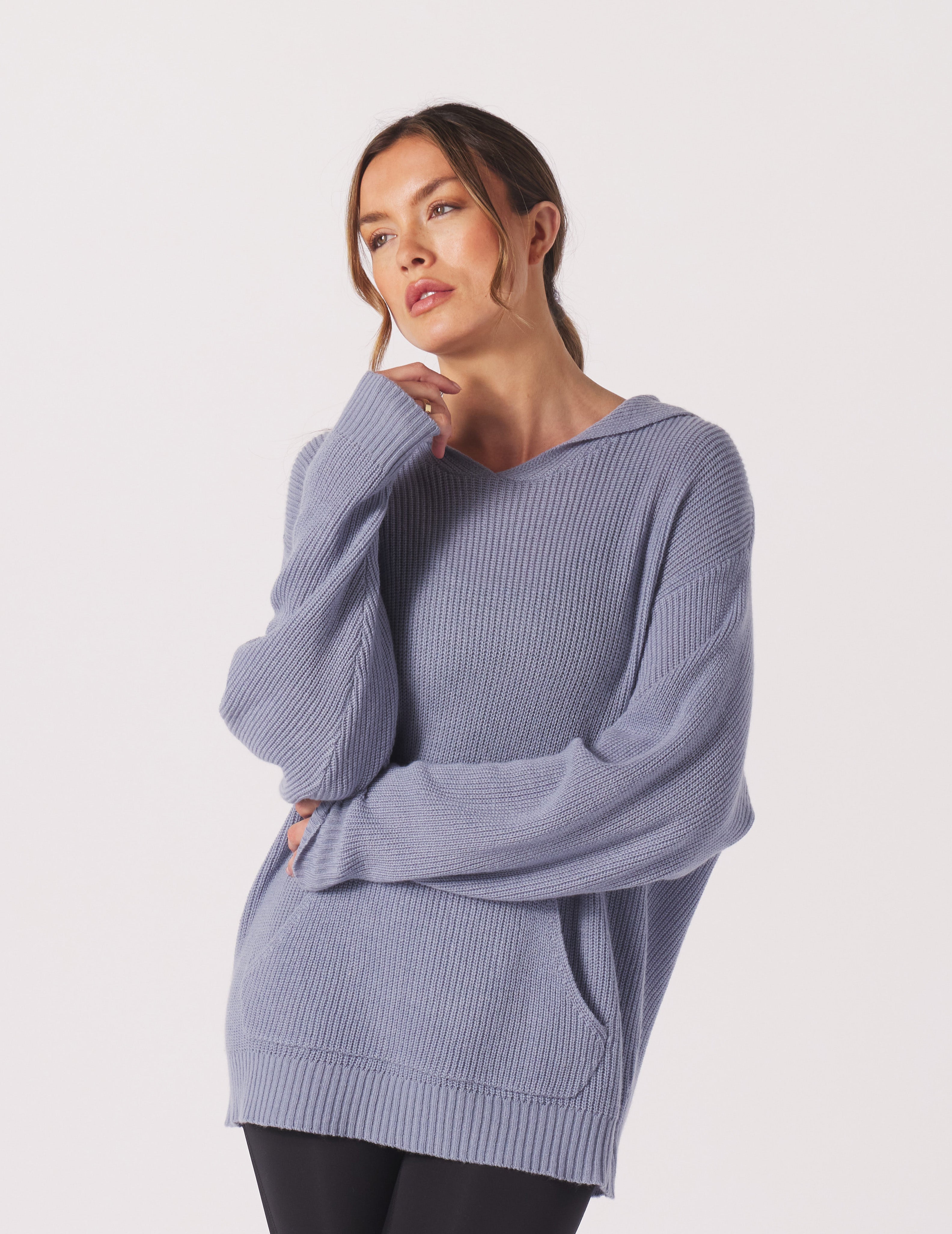 パーカー・フーディ Stone  High Collar Blue Sweatshirt Amazon.com: HGps8w Color Block Hoodies for Women Chic