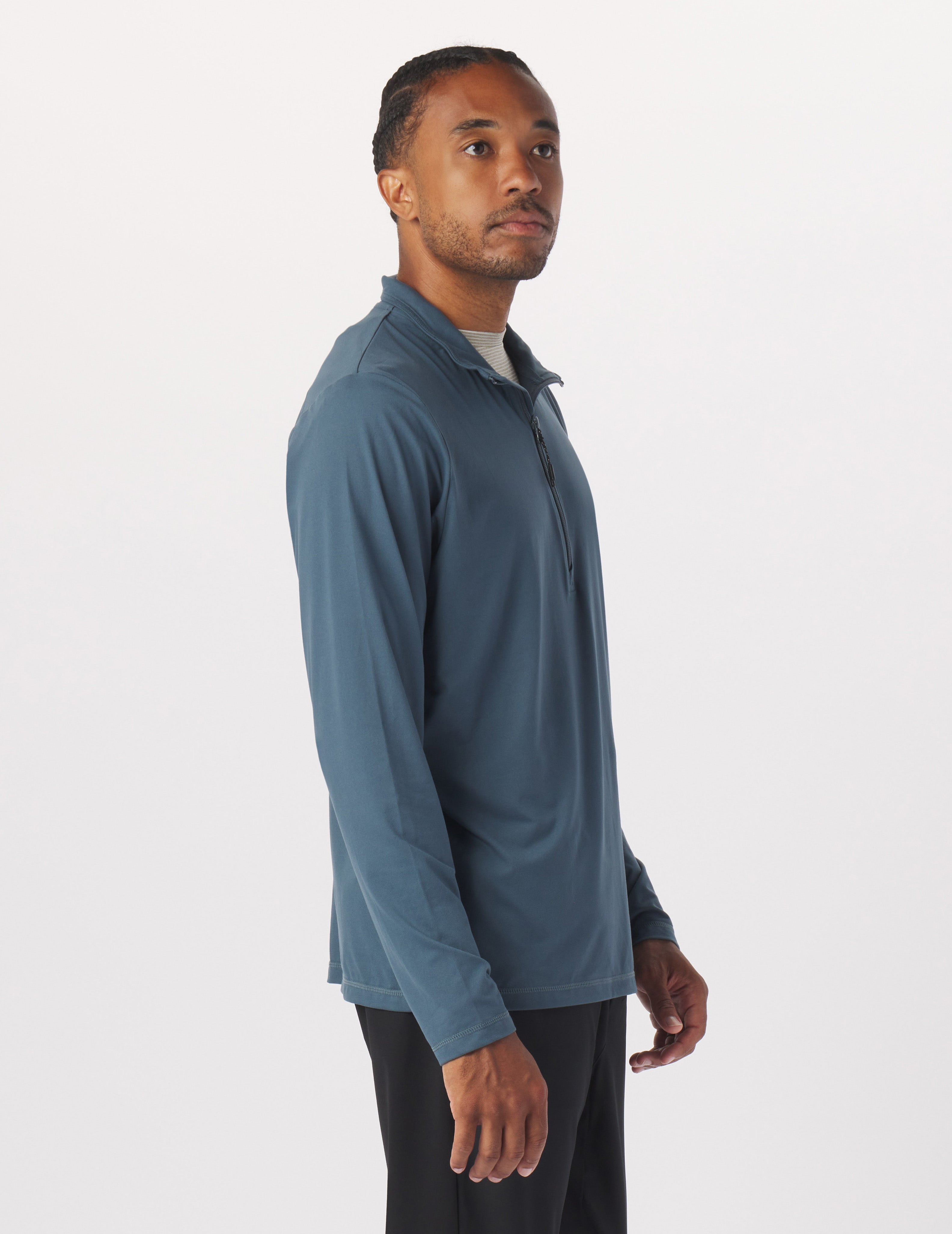 Tahoe 1/4 Zip: Steel Blue