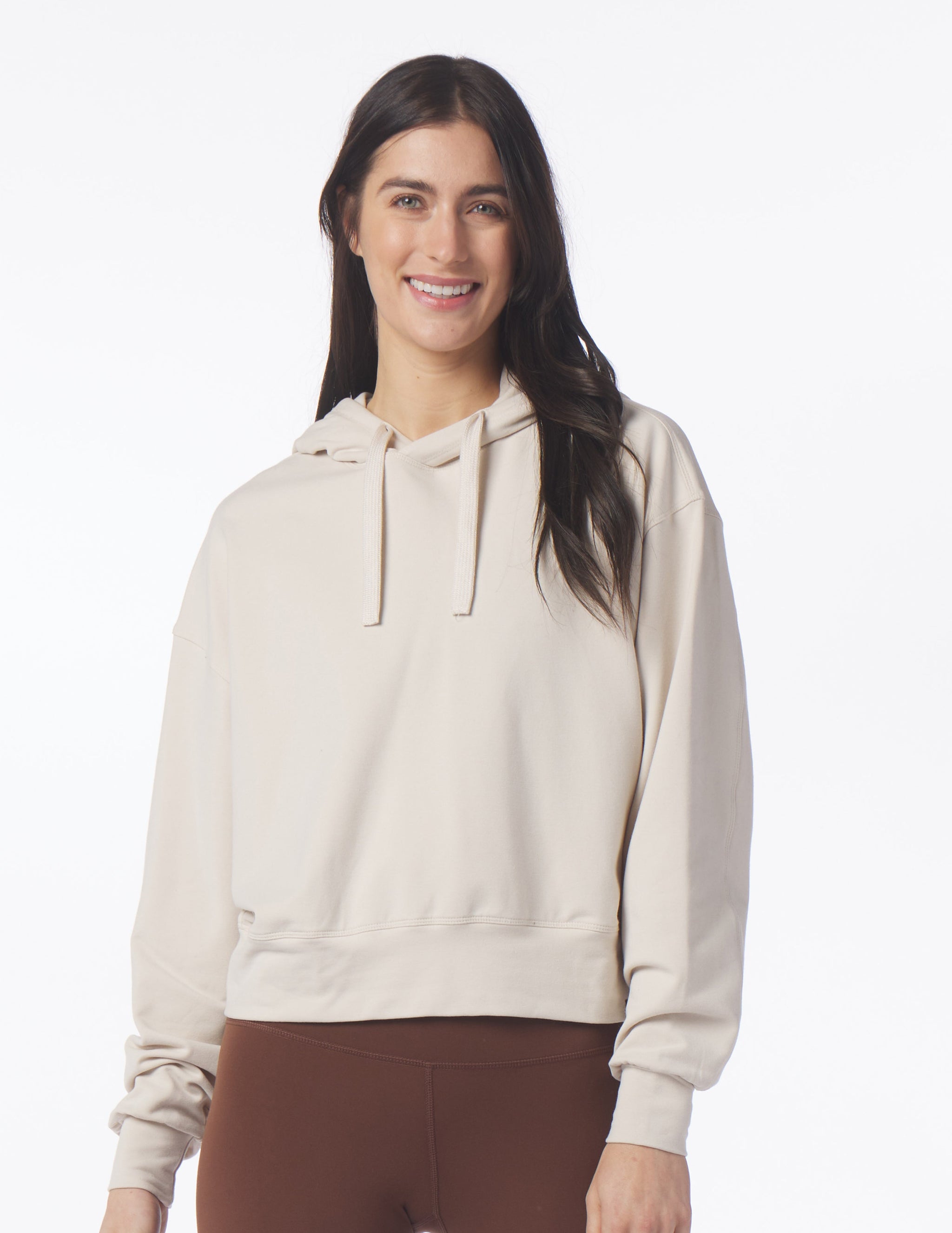 Vintage Oversized Cropped Hoodie: Oatmilk – Glyder