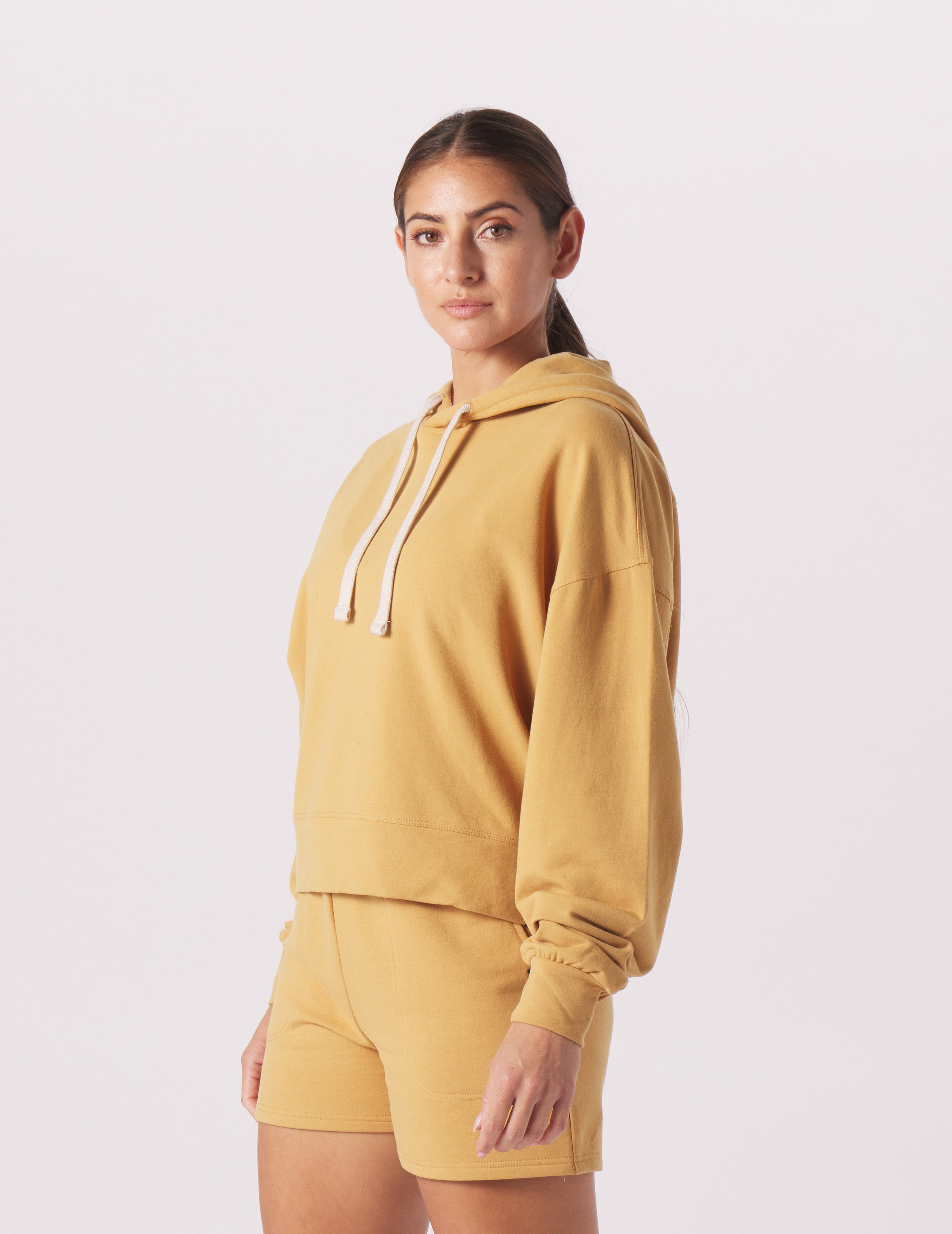 Vintage Oversized Cropped Hoodie: Dijon – Glyder