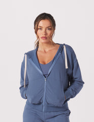 Vintage Oversized Zip Up: Washed Blue – Glyder