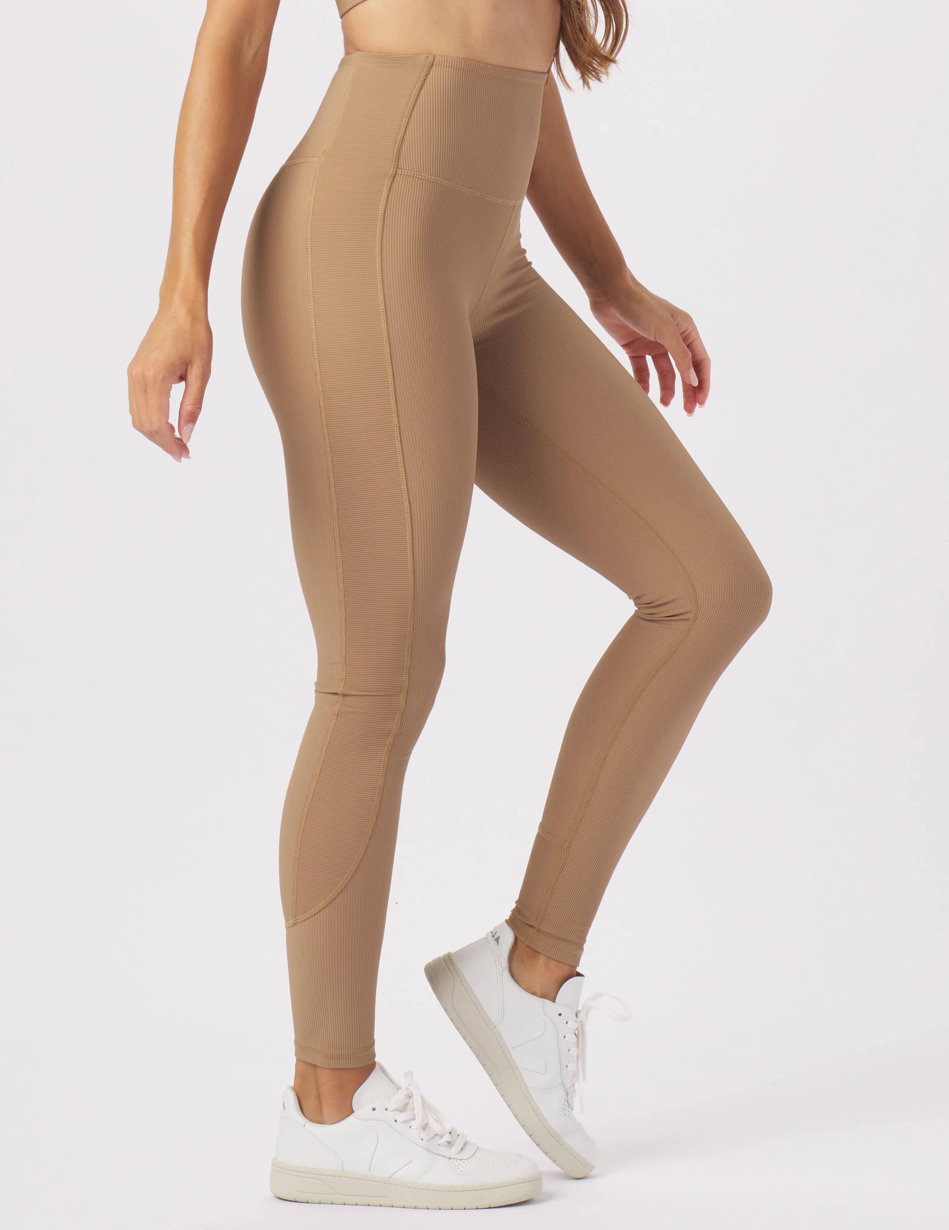 Directional Legging: Almond