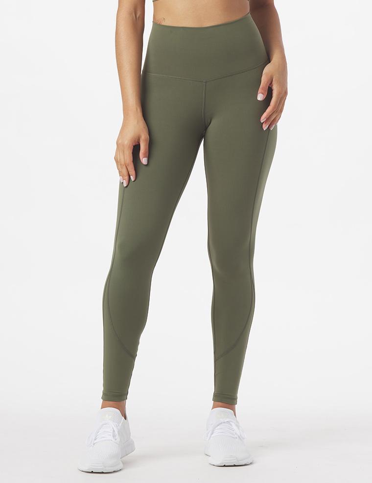 High Waist Pure Pocket Legging: Moss