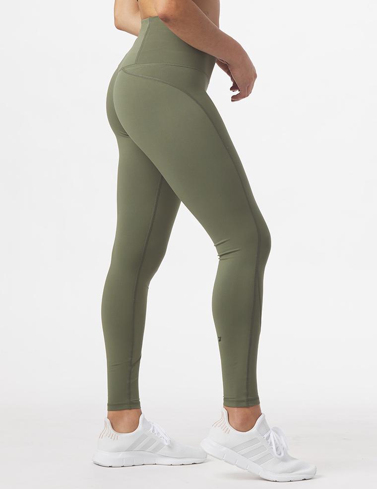High Waist Pure Pocket Legging: Moss